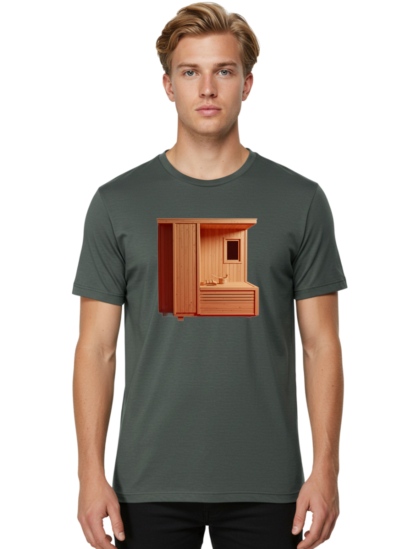 Sauna-Room Men'S Graphic Tee, 100% Cotton, Comfortable Casual Summer Wear, Machine Washable, Vintage Camera, Old Camera, Antique Camera, Black Camera, Classic Photography, Photography Equipment, Nostalgic Device, Film Camera, Camera Art Bah068