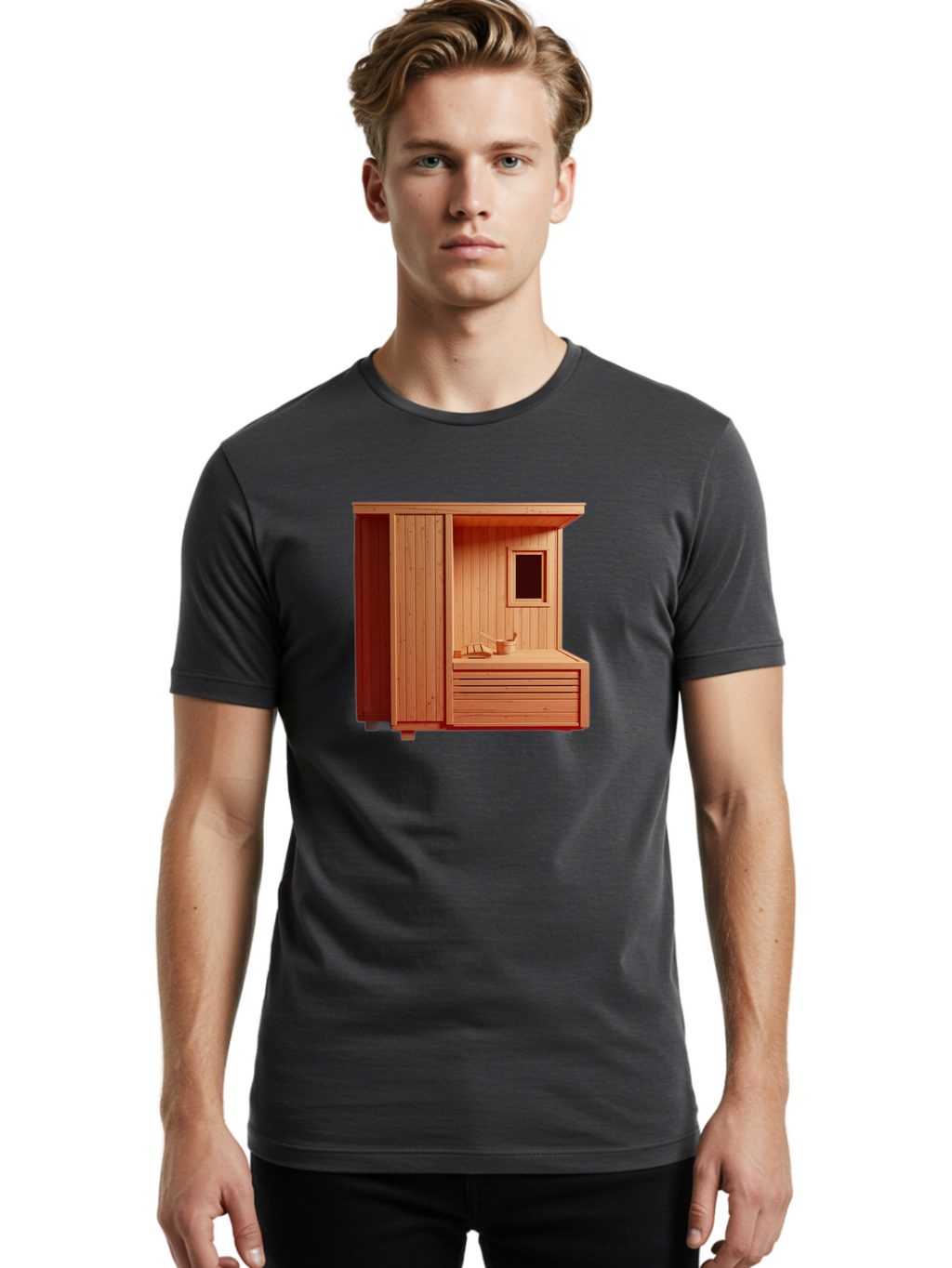 Sauna-Room Men'S Graphic Tee, 100% Cotton, Comfortable Casual Summer Wear, Machine Washable, Vintage Camera, Old Camera, Antique Camera, Black Camera, Classic Photography, Photography Equipment, Nostalgic Device, Film Camera, Camera Art Bah068
