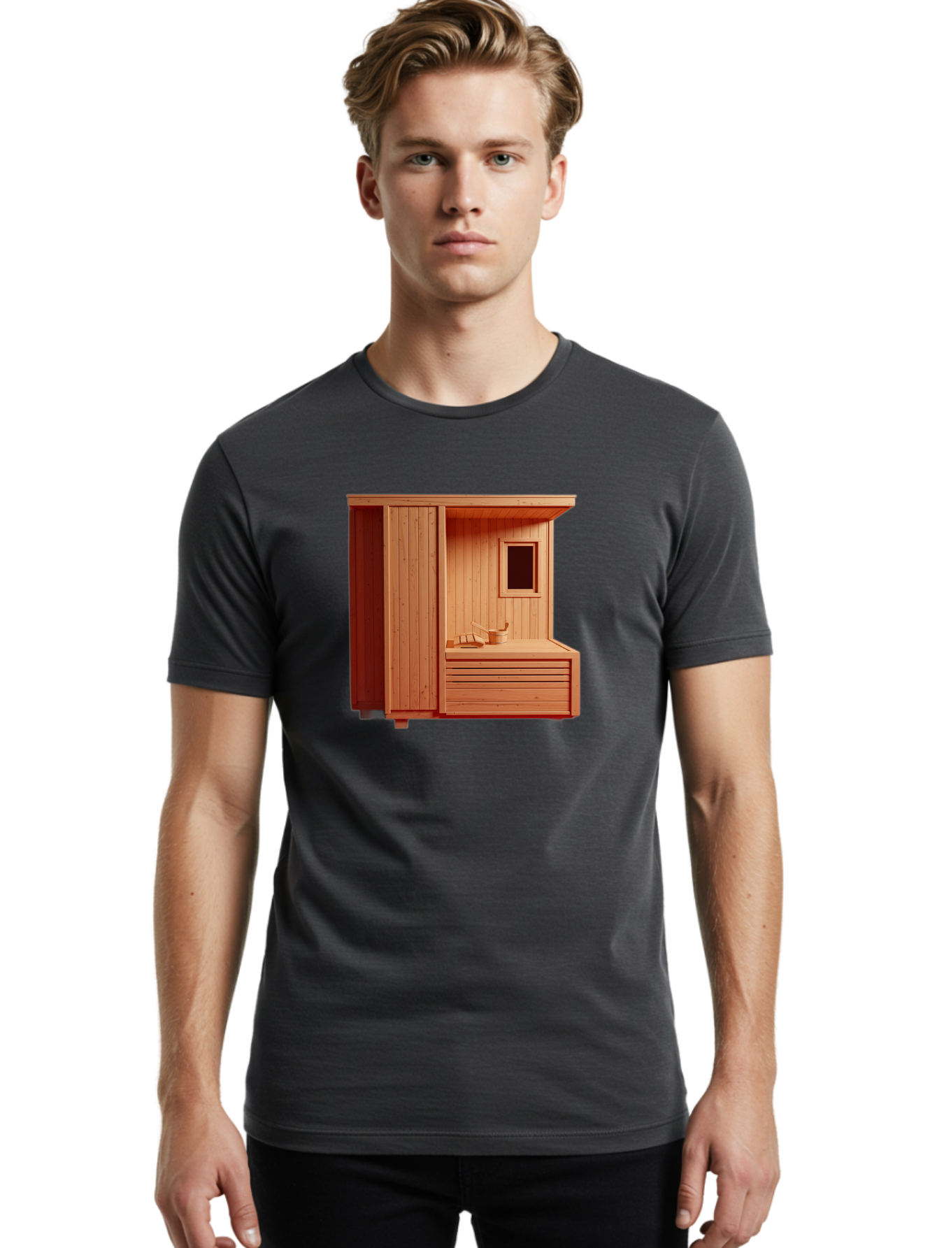 Sauna-Room Men'S Graphic Tee, 100% Cotton, Comfortable Casual Summer Wear, Machine Washable, Vintage Camera, Old Camera, Antique Camera, Black Camera, Classic Photography, Photography Equipment, Nostalgic Device, Film Camera, Camera Art Bah068