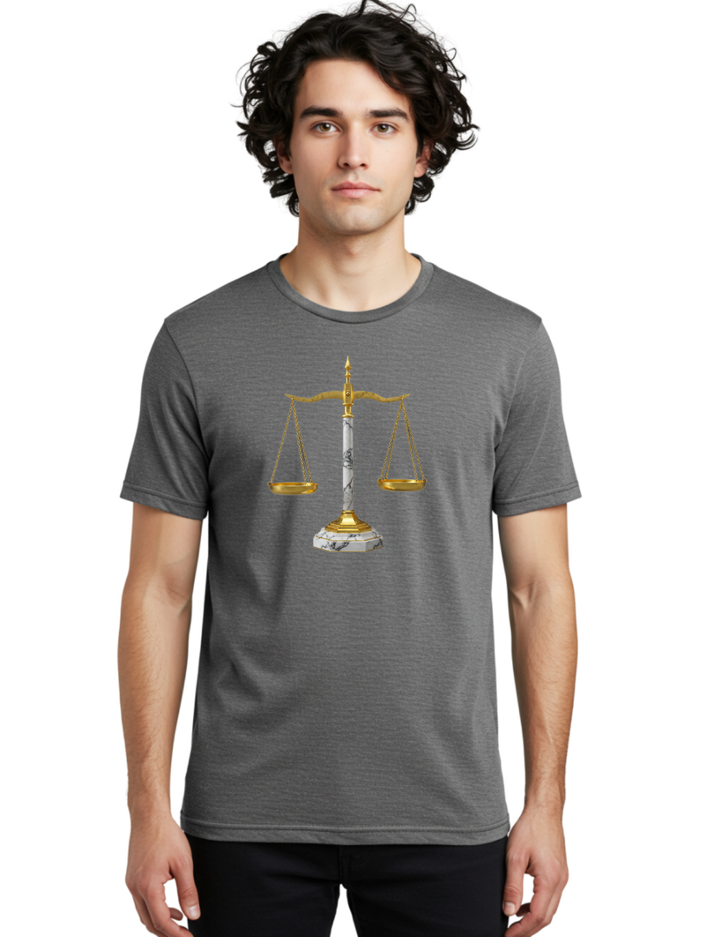 Scales-Of-Justice-1 Men'S Graphic Tee, 100% Cotton, Comfortable Casual Summer Wear, Machine Washable, Vintage Camera, Old Camera, Antique Camera, Black Camera, Classic Photography, Photography Equipment, Nostalgic Device, Film Camera, Bah070