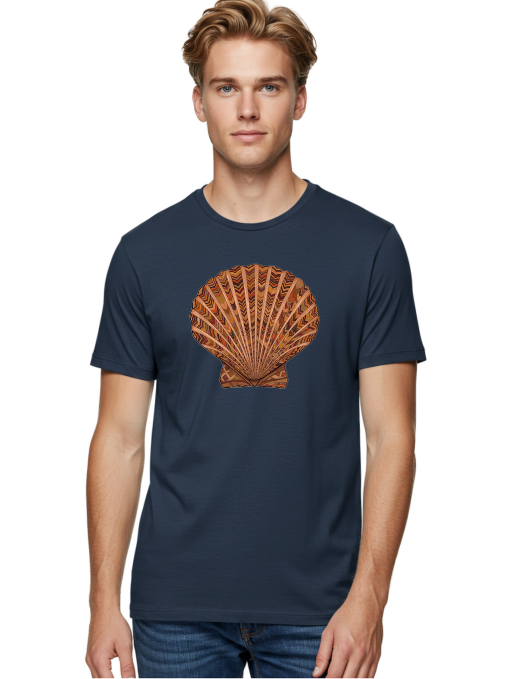 Scallop-Shell Men'S Graphic Tee, 100% Cotton, Comfortable Casual Summer Wear, Machine Washable, Vintage Camera, Old Camera, Antique Camera, Black Camera, Classic Photography, Photography Equipment, Nostalgic Device, Film Camera, Camera Art Bah074