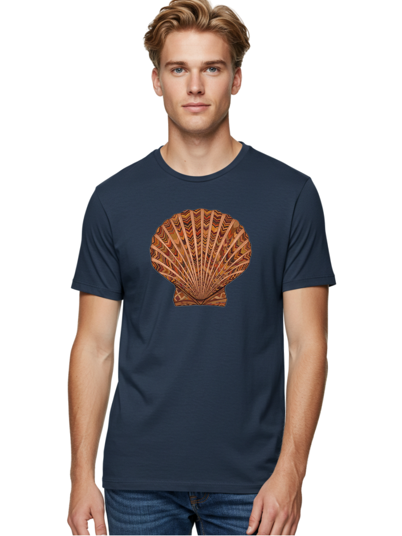 Scallop-Shell Men'S Graphic Tee, 100% Cotton, Comfortable Casual Summer Wear, Machine Washable, Vintage Camera, Old Camera, Antique Camera, Black Camera, Classic Photography, Photography Equipment, Nostalgic Device, Film Camera, Camera Art Bah074