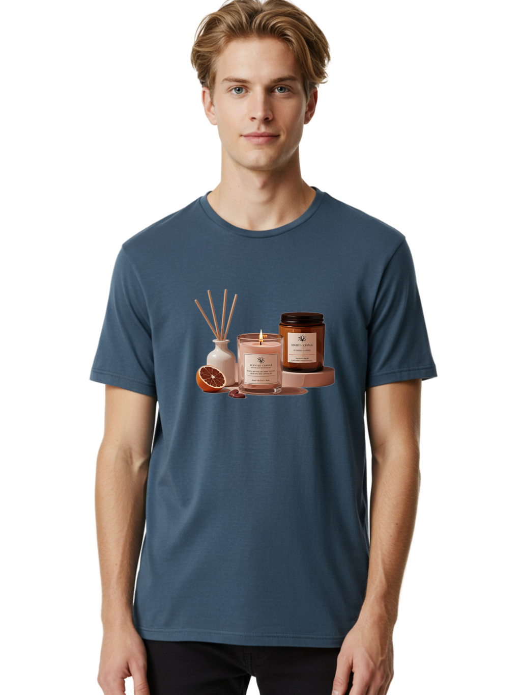 Scented-Candle-1 Men'S Graphic Tee, 100% Cotton, Comfortable Casual Summer Wear, Machine Washable, Vintage Camera, Old Camera, Antique Camera, Black Camera, Classic Photography, Photography Equipment, Nostalgic Device, Film Camera, Camera Art Bah076