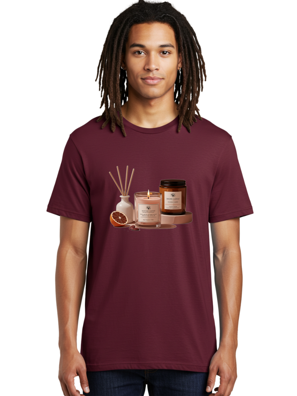 Scented-Candle-1 Men'S Graphic Tee, 100% Cotton, Comfortable Casual Summer Wear, Machine Washable, Vintage Camera, Old Camera, Antique Camera, Black Camera, Classic Photography, Photography Equipment, Nostalgic Device, Film Camera, Camera Art Bah076