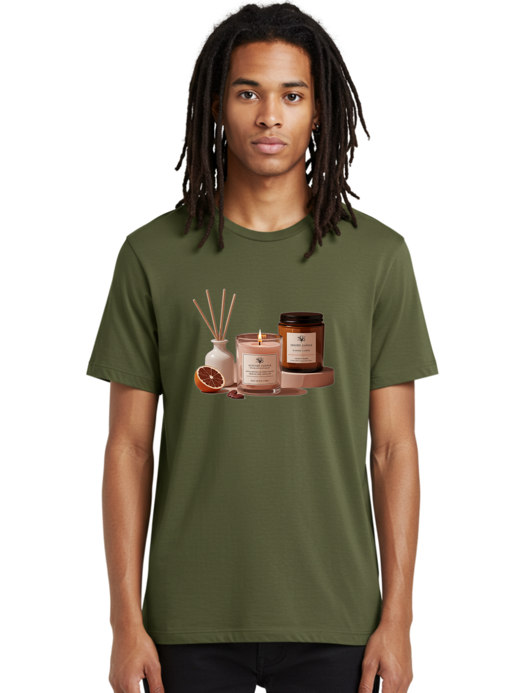 Scented-Candle-1 Men'S Graphic Tee, 100% Cotton, Comfortable Casual Summer Wear, Machine Washable, Vintage Camera, Old Camera, Antique Camera, Black Camera, Classic Photography, Photography Equipment, Nostalgic Device, Film Camera, Camera Art Bah076