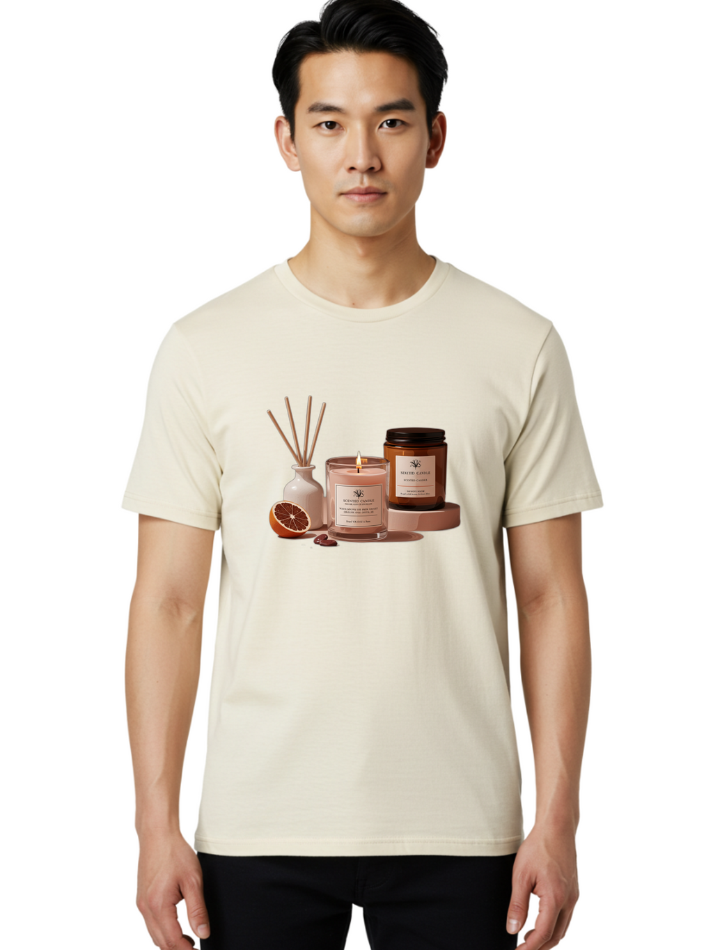 Scented-Candle-1 Men'S Graphic Tee, 100% Cotton, Comfortable Casual Summer Wear, Machine Washable, Vintage Camera, Old Camera, Antique Camera, Black Camera, Classic Photography, Photography Equipment, Nostalgic Device, Film Camera, Camera Art Bah076