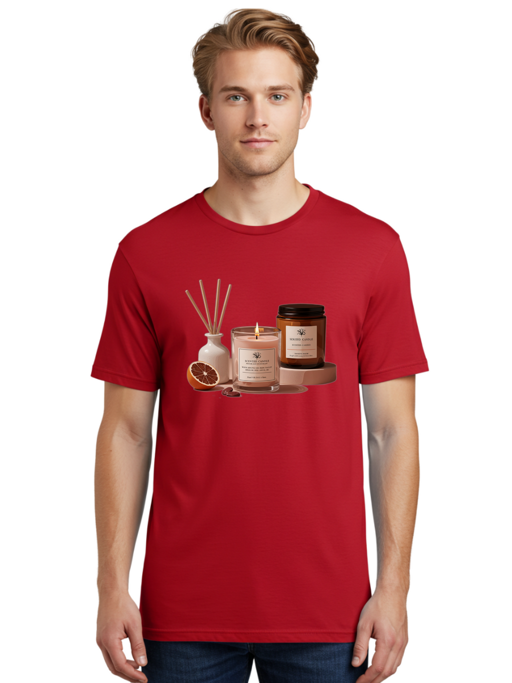 Scented-Candle-1 Men'S Graphic Tee, 100% Cotton, Comfortable Casual Summer Wear, Machine Washable, Vintage Camera, Old Camera, Antique Camera, Black Camera, Classic Photography, Photography Equipment, Nostalgic Device, Film Camera, Camera Art Bah076