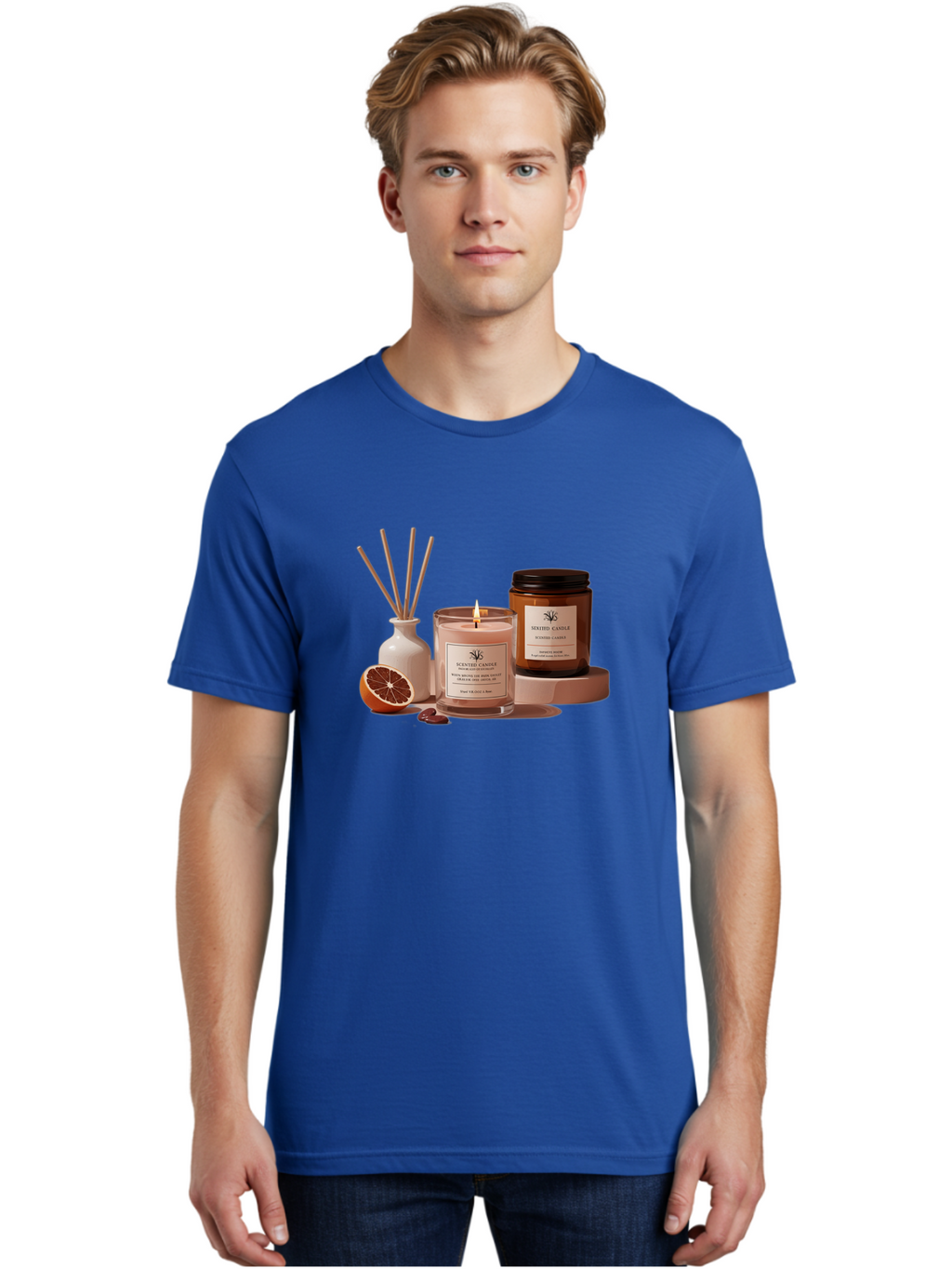 Scented-Candle-1 Men'S Graphic Tee, 100% Cotton, Comfortable Casual Summer Wear, Machine Washable, Vintage Camera, Old Camera, Antique Camera, Black Camera, Classic Photography, Photography Equipment, Nostalgic Device, Film Camera, Camera Art Bah076