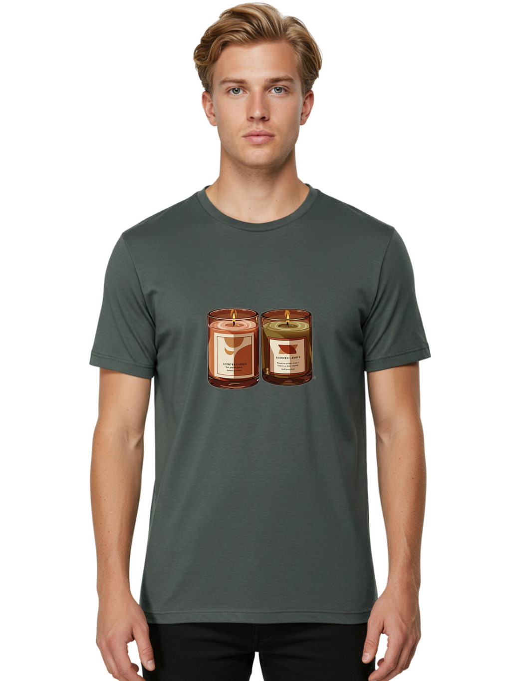 Scented-Candle Men'S Graphic Tee, 100% Cotton, Comfortable Casual Summer Wear, Machine Washable, Vintage Camera, Old Camera, Antique Camera, Black Camera, Classic Photography, Photography Equipment, Nostalgic Device, Film Camera, Camera Art Bah077