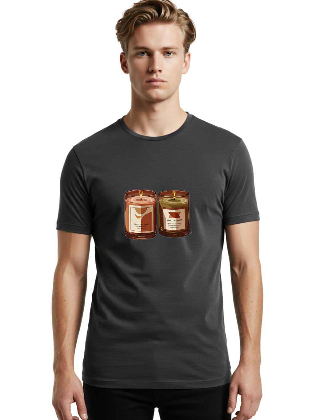 Scented-Candle Men'S Graphic Tee, 100% Cotton, Comfortable Casual Summer Wear, Machine Washable, Vintage Camera, Old Camera, Antique Camera, Black Camera, Classic Photography, Photography Equipment, Nostalgic Device, Film Camera, Camera Art Bah077