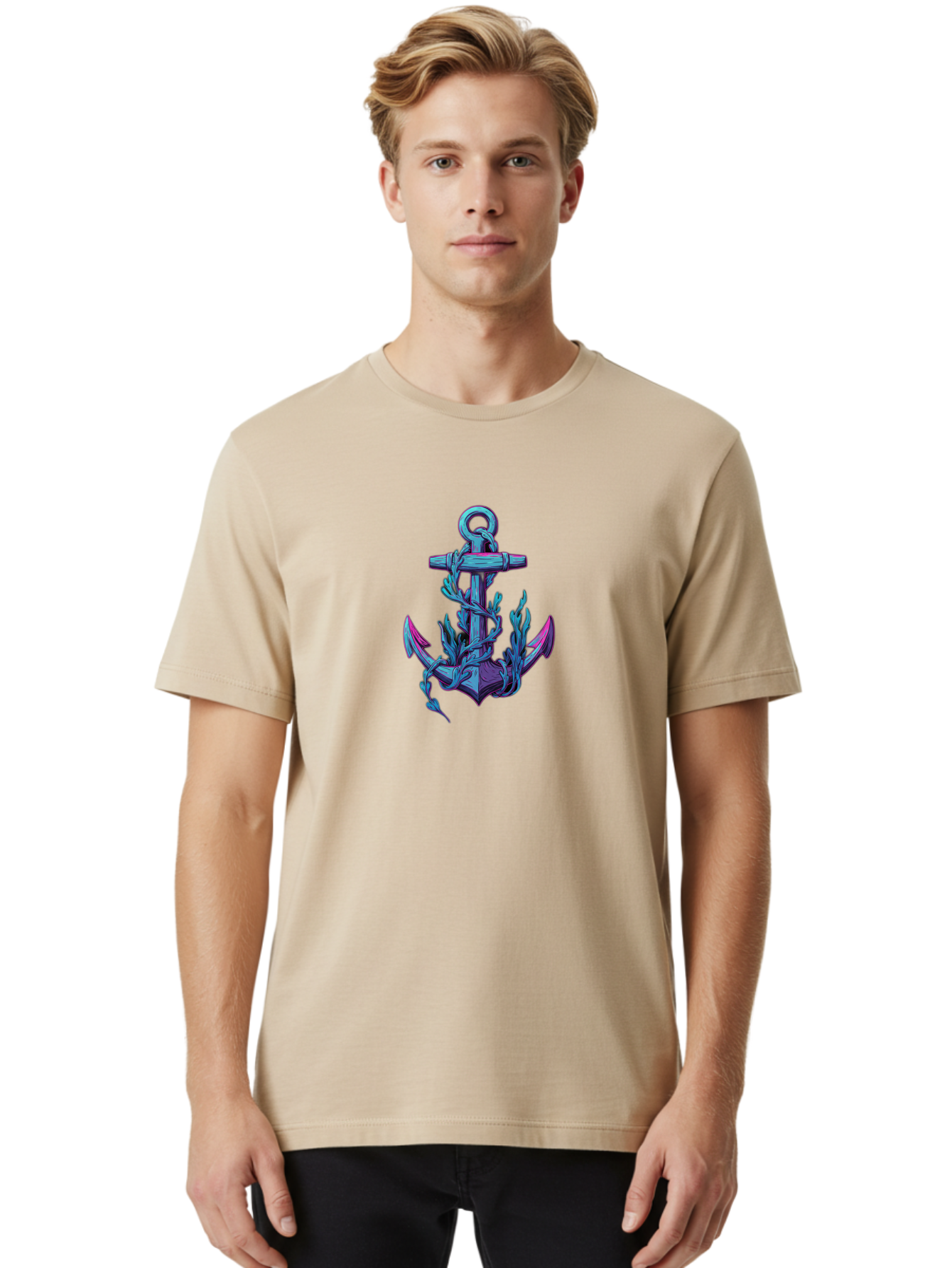Sea-Anchor Men'S Graphic Tee, 100% Cotton, Comfortable Casual Summer Wear, Machine Washable, Vintage Camera, Old Camera, Antique Camera, Black Camera, Classic Photography, Photography Equipment, Nostalgic Device, Film Camera, Camera Art Bah080