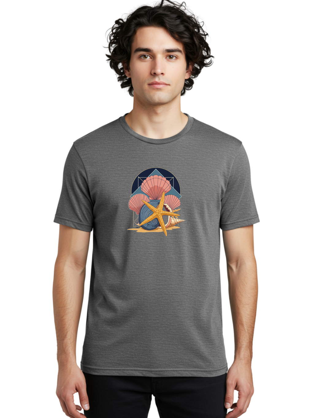 Seashells-And-Starfish Men'S Graphic Tee, 100% Cotton, Comfortable Casual Summer Wear, Machine Washable, Vintage Camera, Old Camera, Antique Camera, Black Camera, Classic Photography, Photography Equipment, Nostalgic Device, Film Camera, Bah082
