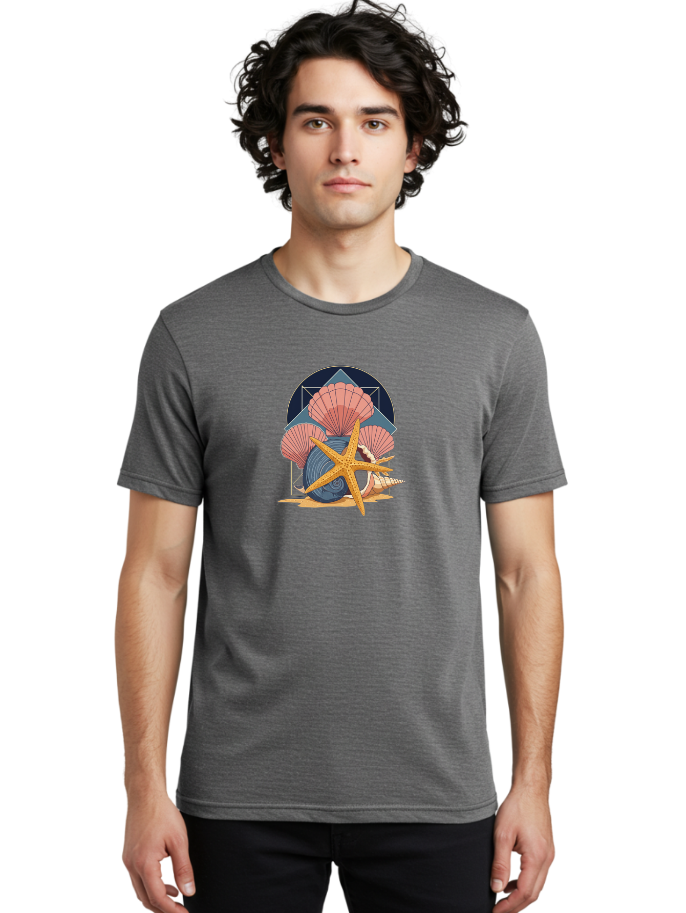 Seashells-And-Starfish Men'S Graphic Tee, 100% Cotton, Comfortable Casual Summer Wear, Machine Washable, Vintage Camera, Old Camera, Antique Camera, Black Camera, Classic Photography, Photography Equipment, Nostalgic Device, Film Camera, Bah082
