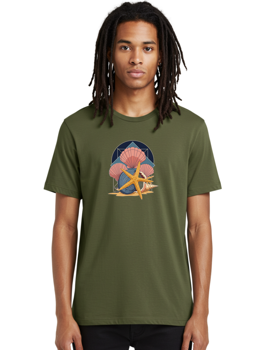 Seashells-And-Starfish Men'S Graphic Tee, 100% Cotton, Comfortable Casual Summer Wear, Machine Washable, Vintage Camera, Old Camera, Antique Camera, Black Camera, Classic Photography, Photography Equipment, Nostalgic Device, Film Camera, Bah082