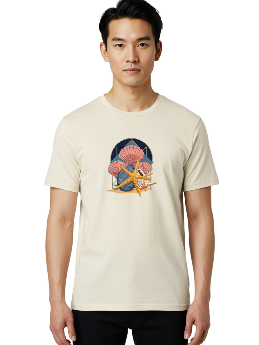 Seashells-And-Starfish Men'S Graphic Tee, 100% Cotton, Comfortable Casual Summer Wear, Machine Washable, Vintage Camera, Old Camera, Antique Camera, Black Camera, Classic Photography, Photography Equipment, Nostalgic Device, Film Camera, Bah082