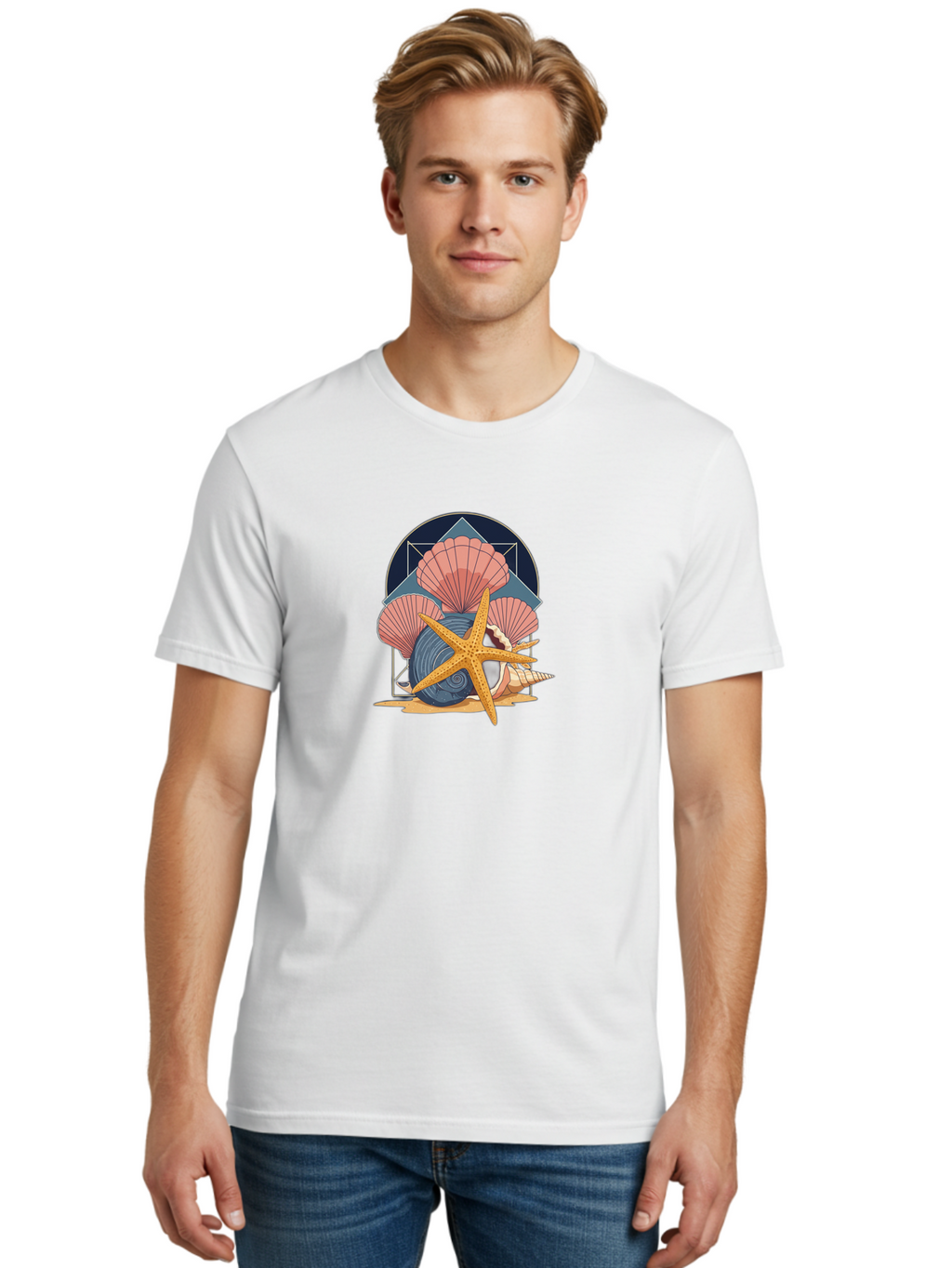 Seashells-And-Starfish Men'S Graphic Tee, 100% Cotton, Comfortable Casual Summer Wear, Machine Washable, Vintage Camera, Old Camera, Antique Camera, Black Camera, Classic Photography, Photography Equipment, Nostalgic Device, Film Camera, Bah082