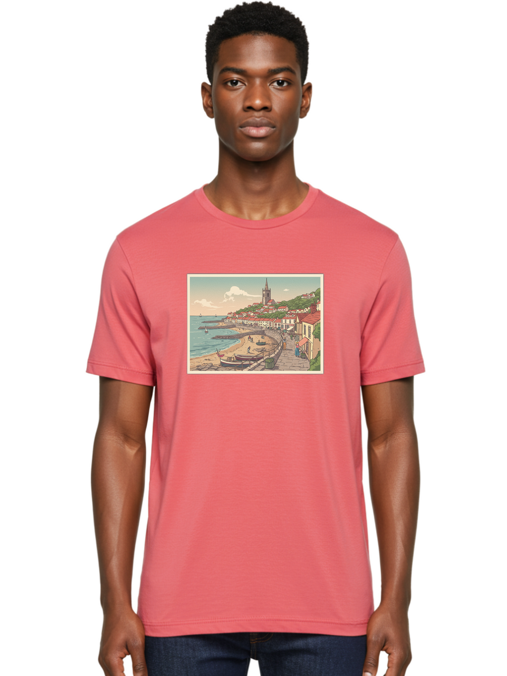 Seaside-Village Men'S Graphic Tee, 100% Cotton, Comfortable Casual Summer Wear, Machine Washable, Vintage Camera, Old Camera, Antique Camera, Black Camera, Classic Photography, Photography Equipment, Nostalgic Device, Film Camera, Camera Art Bah083