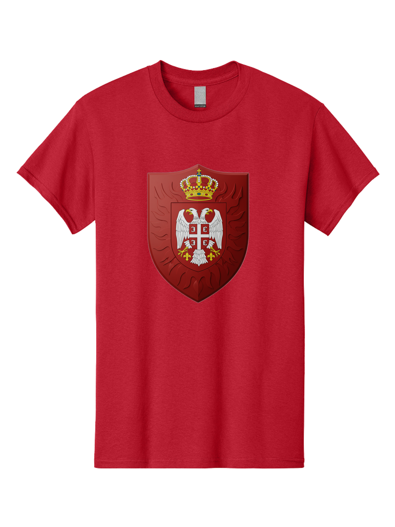 Serbian-Coat-Of-Arms-1 Men'S Graphic Tee, 100% Cotton, Comfortable Casual Summer Wear, Machine Washable, Vintage Camera, Old Camera, Antique Camera, Black Camera, Classic Photography, Photography Equipment, Nostalgic Device, Film Camera, Bah085