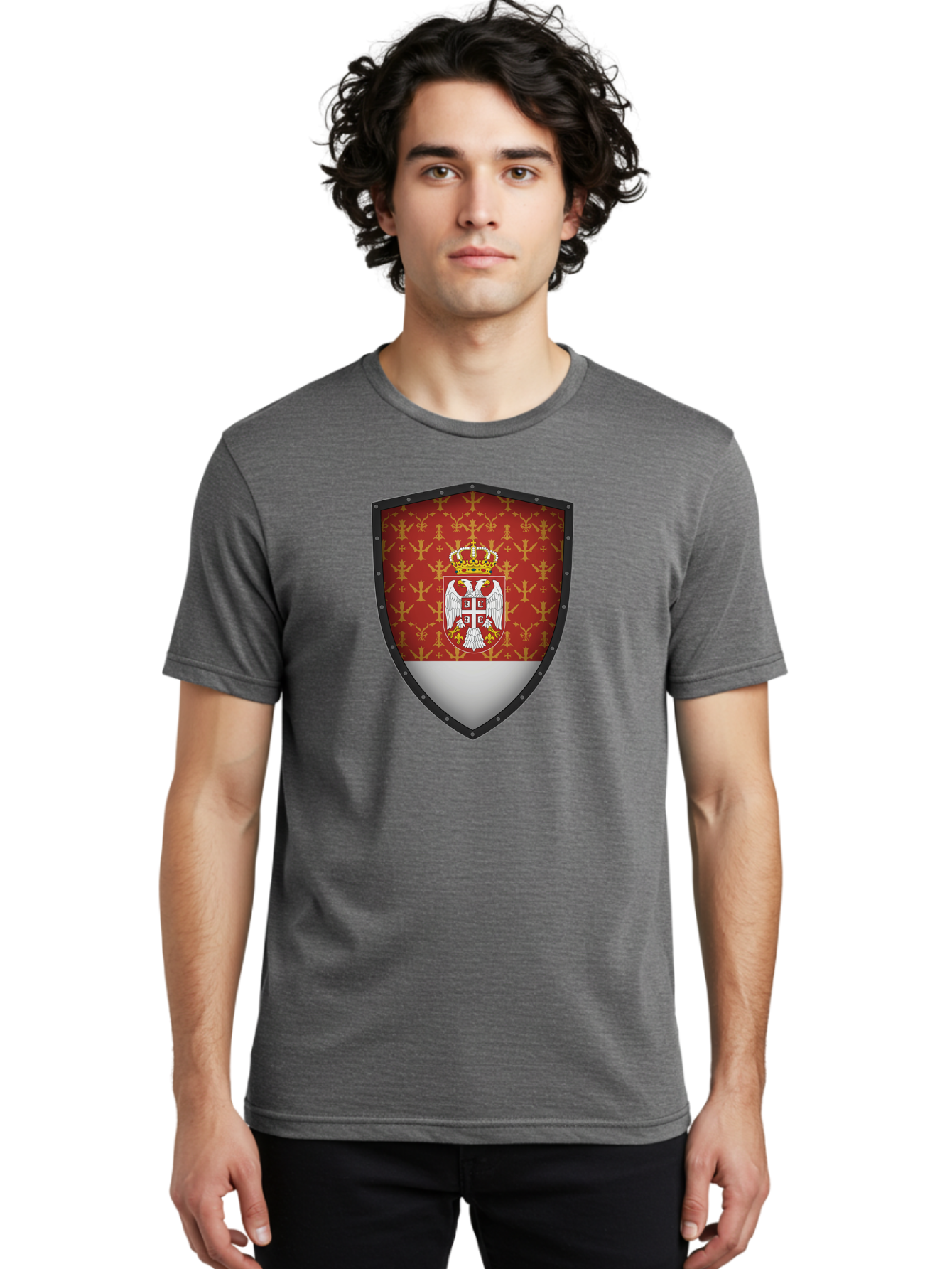 Serbian-Coat-Of-Arms-Shield Men'S Graphic Tee, 100% Cotton, Comfortable Casual Summer Wear, Machine Washable, Vintage Camera, Old Camera, Antique Camera, Black Camera, Classic Photography, Photography Equipment, Nostalgic Device, Film Camera, Bah086
