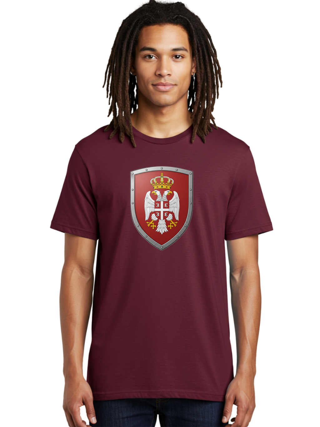 Serbian-Coat-Of-Arms Men'S Graphic Tee, 100% Cotton, Comfortable Casual Summer Wear, Machine Washable, Vintage Camera, Old Camera, Antique Camera, Black Camera, Classic Photography, Photography Equipment, Nostalgic Device, Film Camera, Bah087