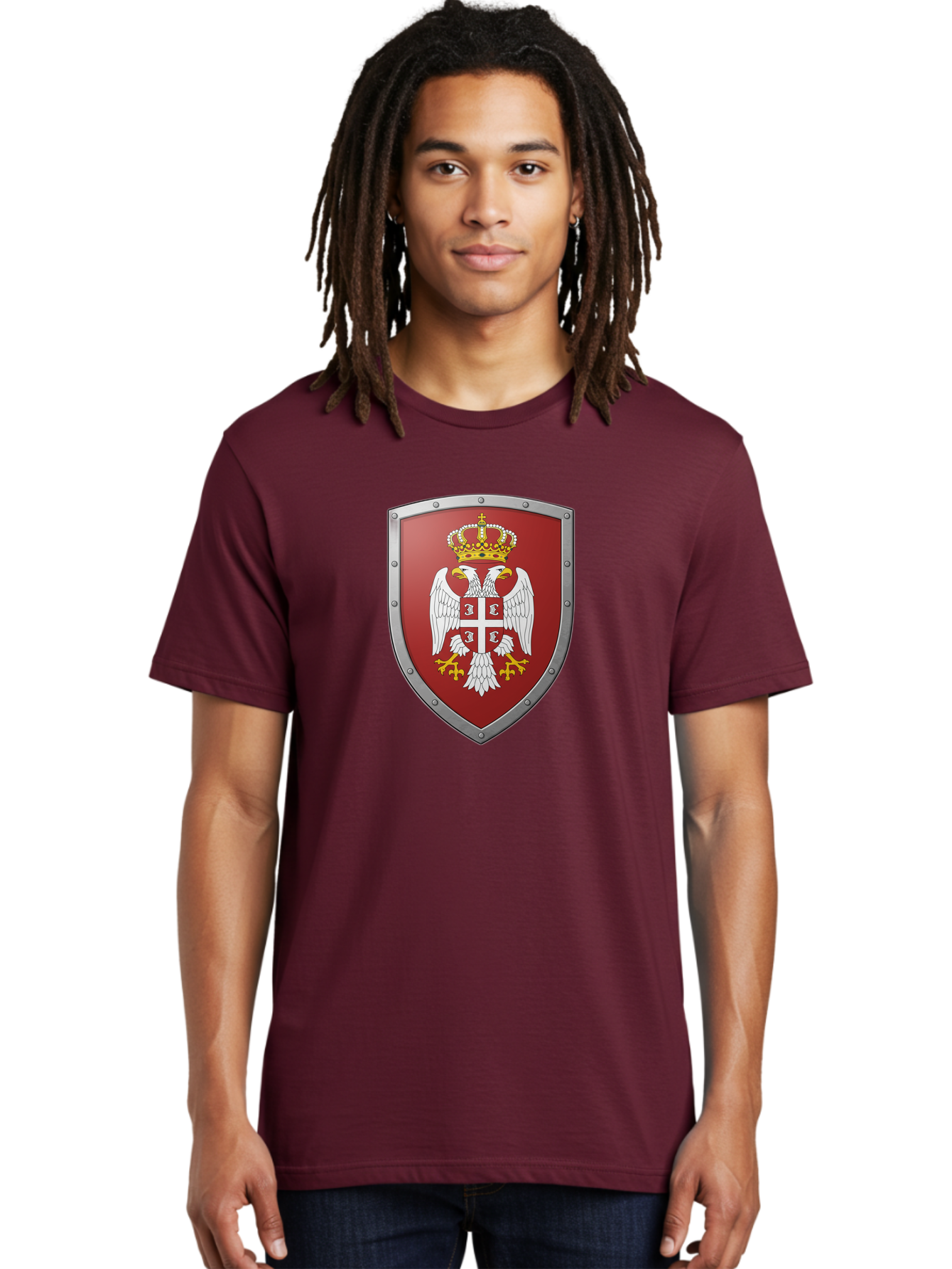 Serbian-Coat-Of-Arms Men'S Graphic Tee, 100% Cotton, Comfortable Casual Summer Wear, Machine Washable, Vintage Camera, Old Camera, Antique Camera, Black Camera, Classic Photography, Photography Equipment, Nostalgic Device, Film Camera, Bah087