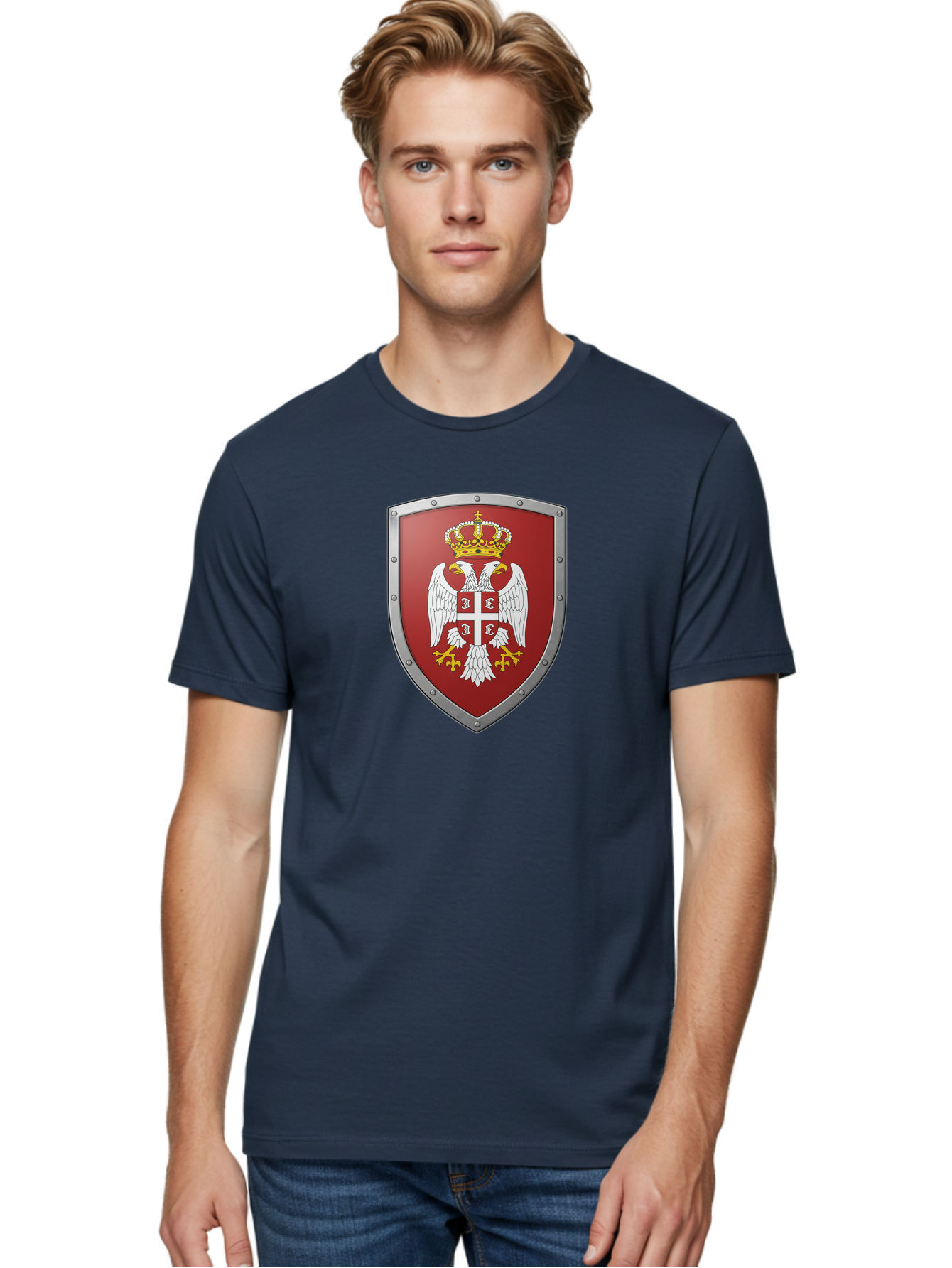 Serbian-Coat-Of-Arms Men'S Graphic Tee, 100% Cotton, Comfortable Casual Summer Wear, Machine Washable, Vintage Camera, Old Camera, Antique Camera, Black Camera, Classic Photography, Photography Equipment, Nostalgic Device, Film Camera, Bah087