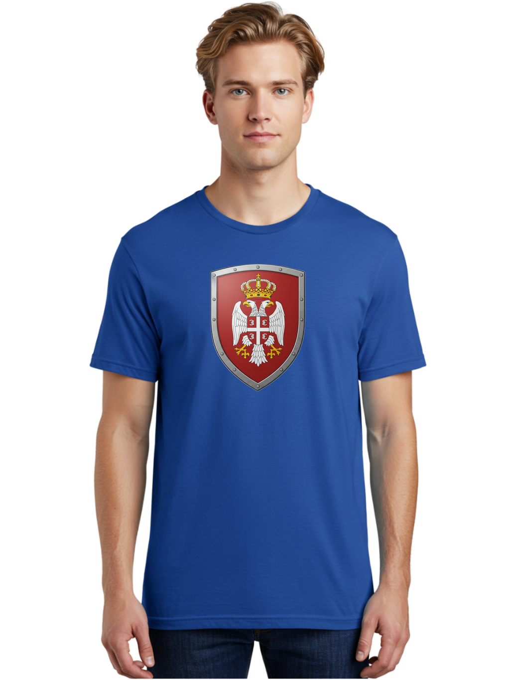 Serbian-Coat-Of-Arms Men'S Graphic Tee, 100% Cotton, Comfortable Casual Summer Wear, Machine Washable, Vintage Camera, Old Camera, Antique Camera, Black Camera, Classic Photography, Photography Equipment, Nostalgic Device, Film Camera, Bah087