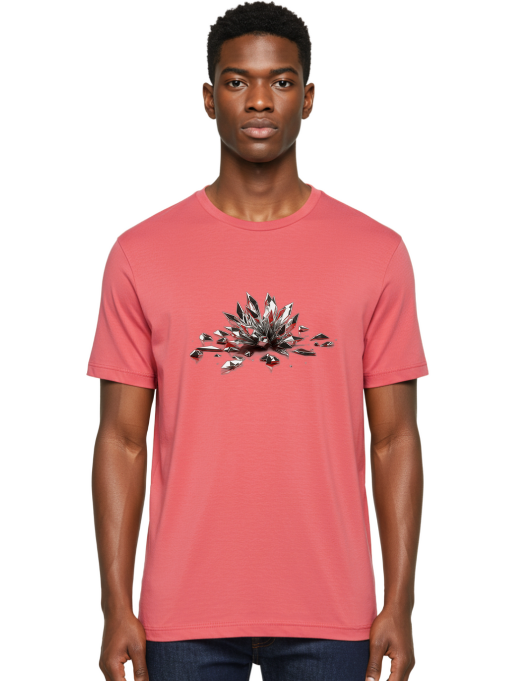 Shattered-Crystal Men'S Graphic Tee, 100% Cotton, Comfortable Casual Summer Wear, Machine Washable, Vintage Camera, Old Camera, Antique Camera, Black Camera, Classic Photography, Photography Equipment, Nostalgic Device, Film Camera, Camera Art Bah092