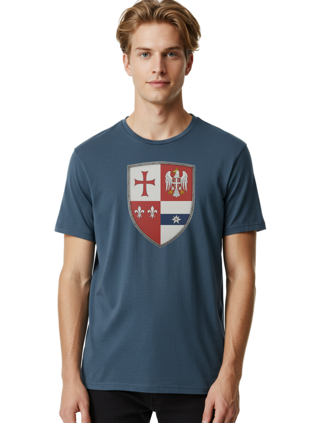 Shield-Coat-Of-Arms Men'S Graphic Tee, 100% Cotton, Comfortable Casual Summer Wear, Machine Washable, Vintage Camera, Old Camera, Antique Camera, Black Camera, Classic Photography, Photography Equipment, Nostalgic Device, Film Camera, Bah095