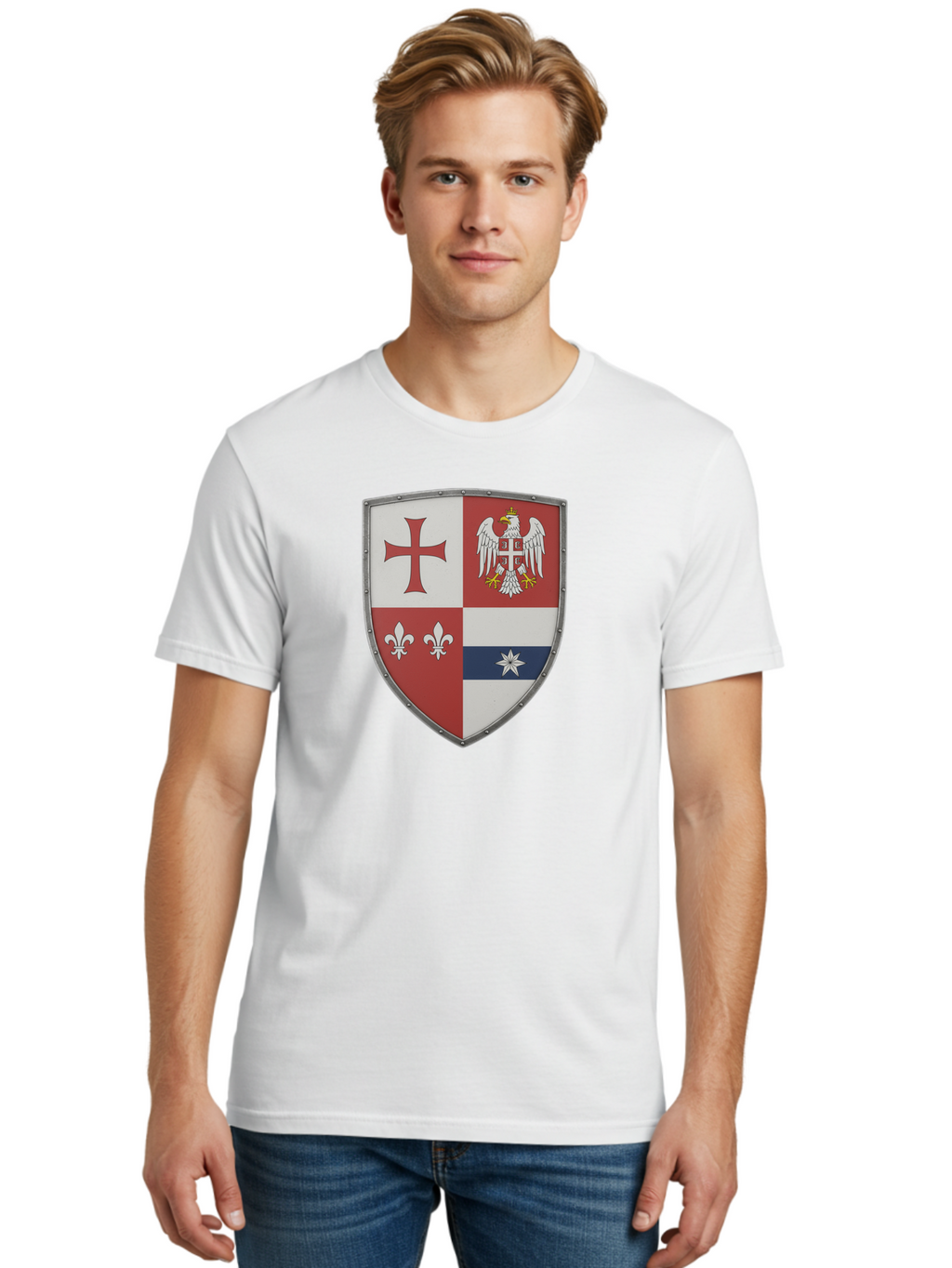 Shield-Coat-Of-Arms Men'S Graphic Tee, 100% Cotton, Comfortable Casual Summer Wear, Machine Washable, Vintage Camera, Old Camera, Antique Camera, Black Camera, Classic Photography, Photography Equipment, Nostalgic Device, Film Camera, Bah095