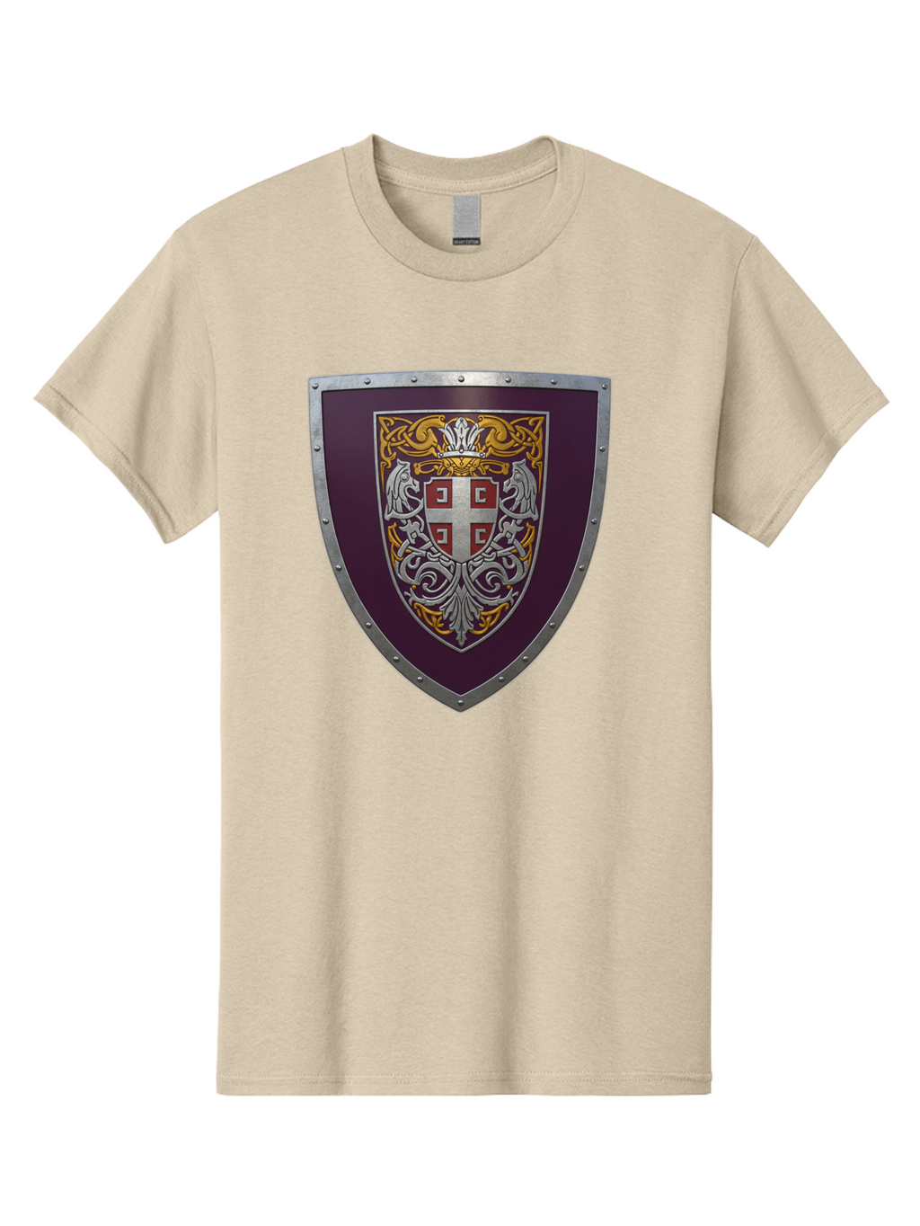 Shield-With-Cross Men'S Graphic Tee, 100% Cotton, Comfortable Casual Summer Wear, Machine Washable, Vintage Camera, Old Camera, Antique Camera, Black Camera, Classic Photography, Photography Equipment, Nostalgic Device, Film Camera, Camera Art Bah098