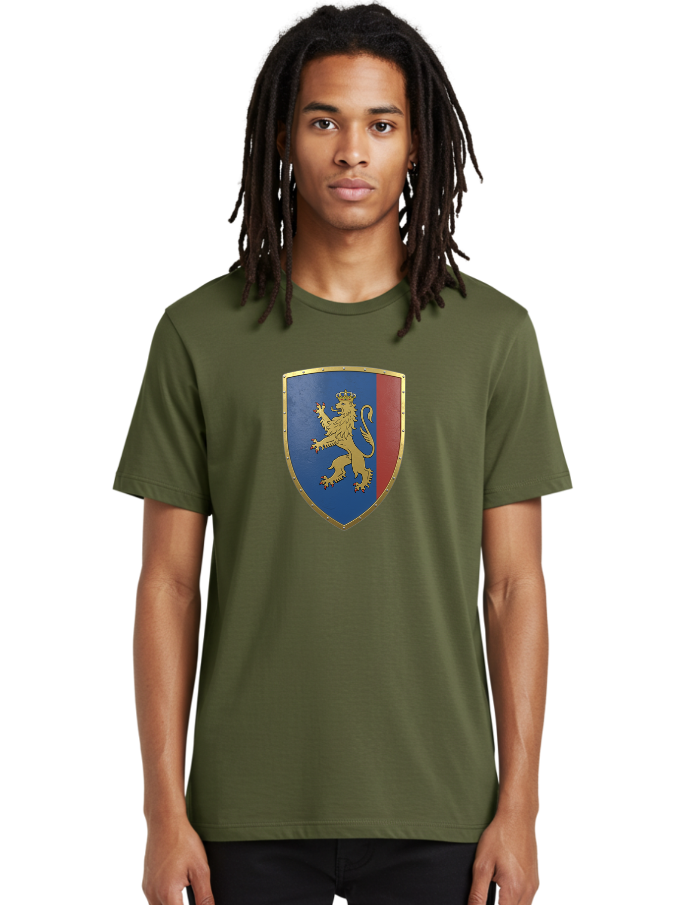 Shield-With-Lion Men'S Graphic Tee, 100% Cotton, Comfortable Casual Summer Wear, Machine Washable, Vintage Camera, Old Camera, Antique Camera, Black Camera, Classic Photography, Photography Equipment, Nostalgic Device, Film Camera, Camera Art Bah101