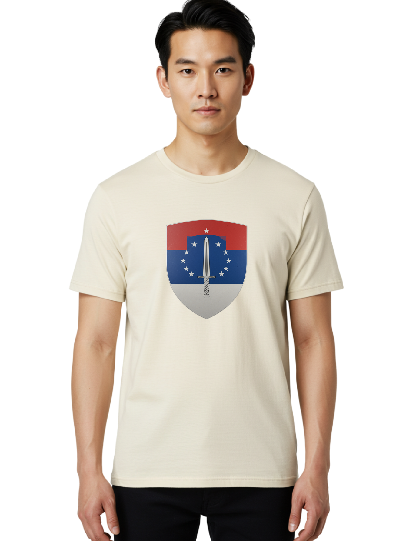 Shield-With-Sword Men'S Graphic Tee, 100% Cotton, Comfortable Casual Summer Wear, Machine Washable, Vintage Camera, Old Camera, Antique Camera, Black Camera, Classic Photography, Photography Equipment, Nostalgic Device, Film Camera, Camera Art Bah102