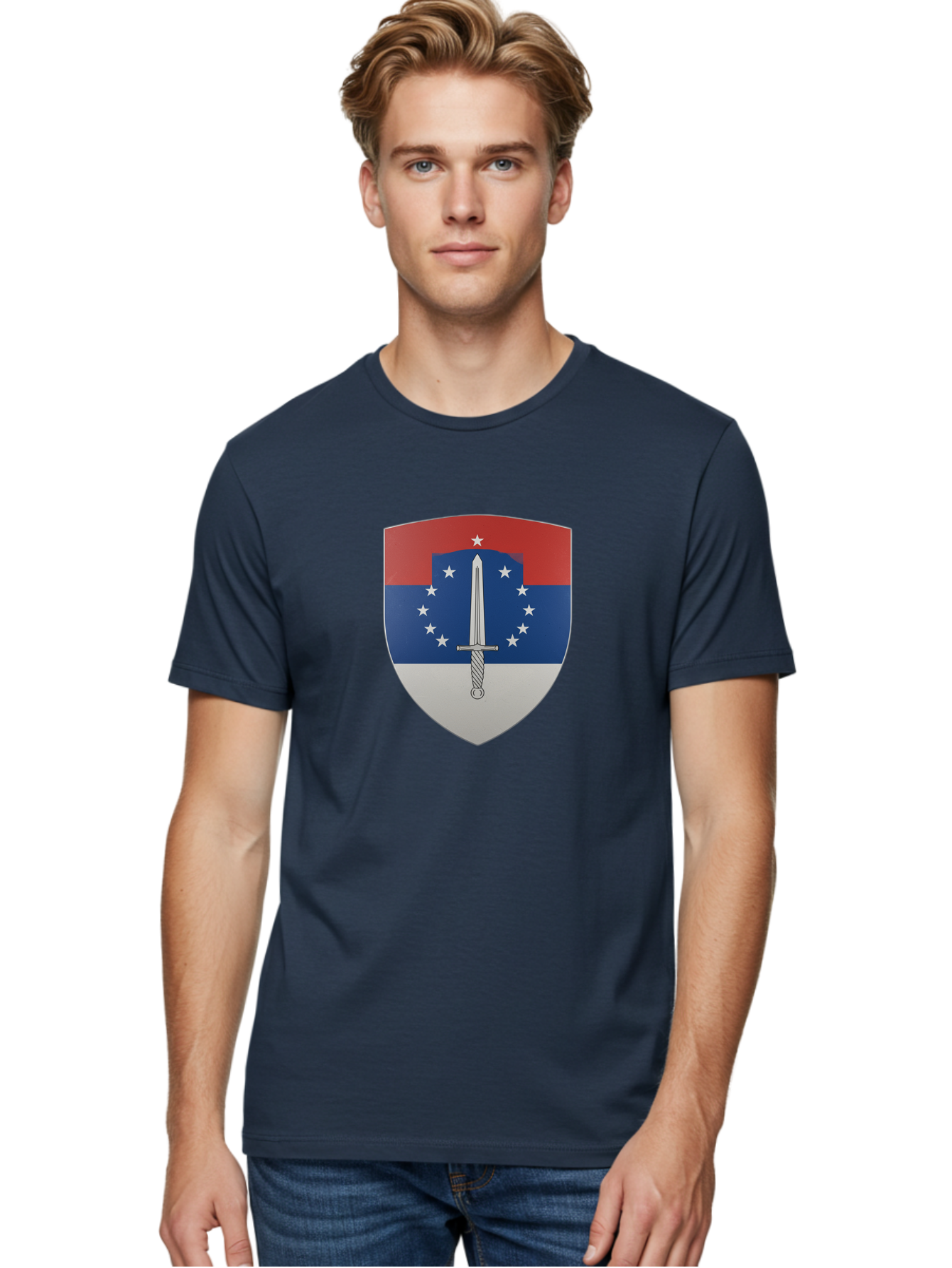 Shield-With-Sword Men'S Graphic Tee, 100% Cotton, Comfortable Casual Summer Wear, Machine Washable, Vintage Camera, Old Camera, Antique Camera, Black Camera, Classic Photography, Photography Equipment, Nostalgic Device, Film Camera, Camera Art Bah102