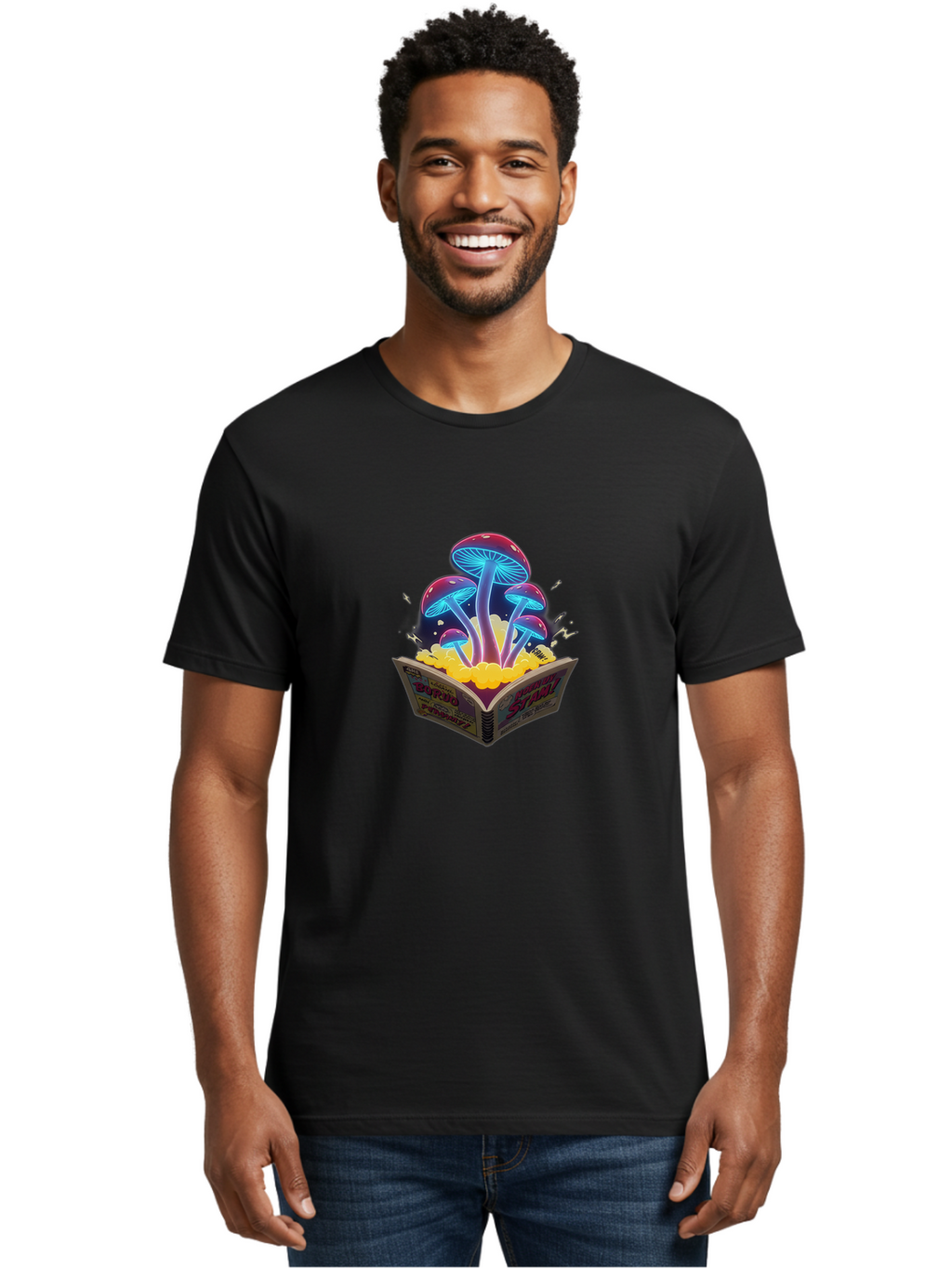 Shrooms Men'S Graphic Tee, 100% Cotton, Comfortable Casual Summer Wear, Machine Washable, Vintage Camera, Old Camera, Antique Camera, Black Camera, Classic Photography, Photography Equipment, Nostalgic Device, Film Camera, Camera Art Bah104