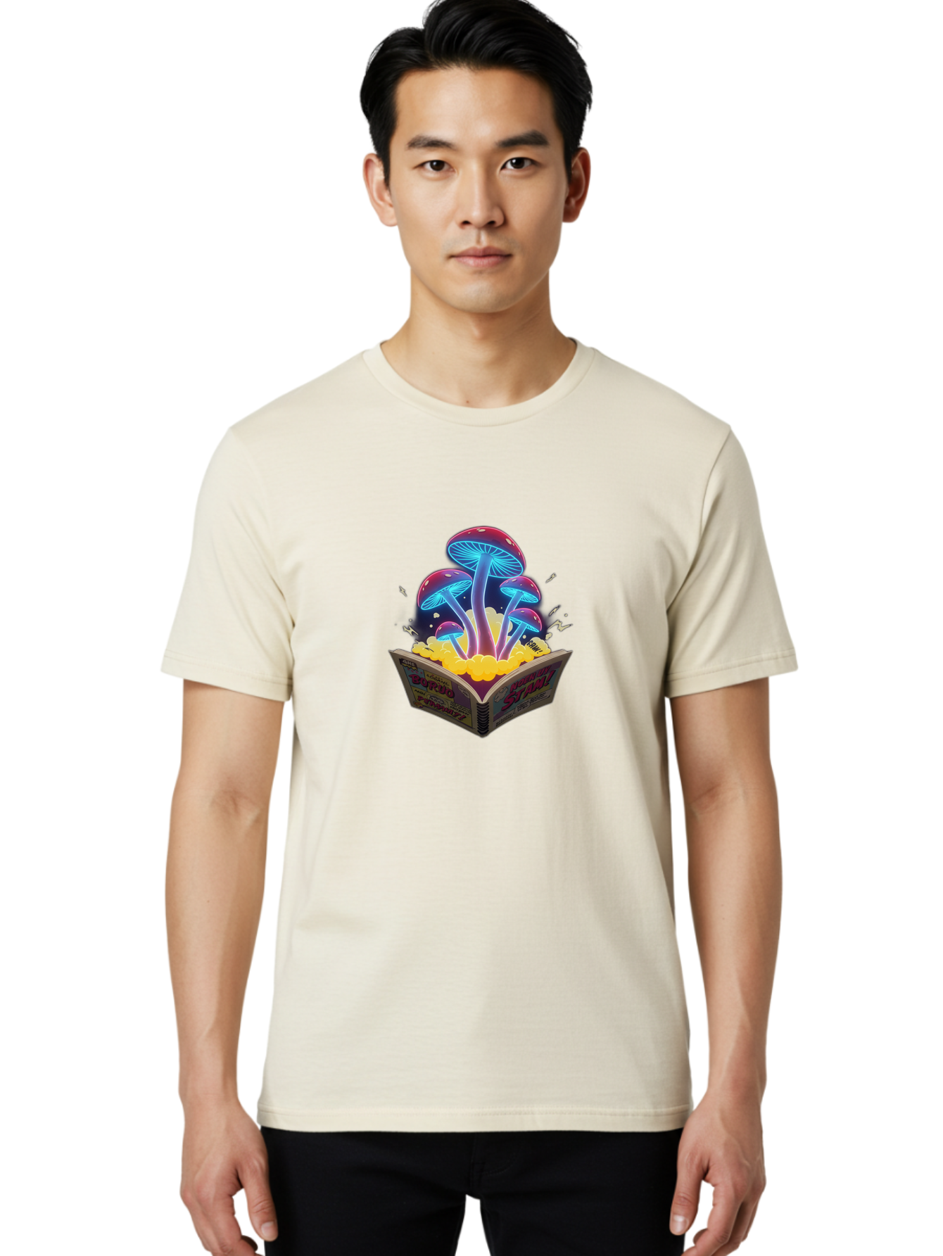 Shrooms Men'S Graphic Tee, 100% Cotton, Comfortable Casual Summer Wear, Machine Washable, Vintage Camera, Old Camera, Antique Camera, Black Camera, Classic Photography, Photography Equipment, Nostalgic Device, Film Camera, Camera Art Bah104