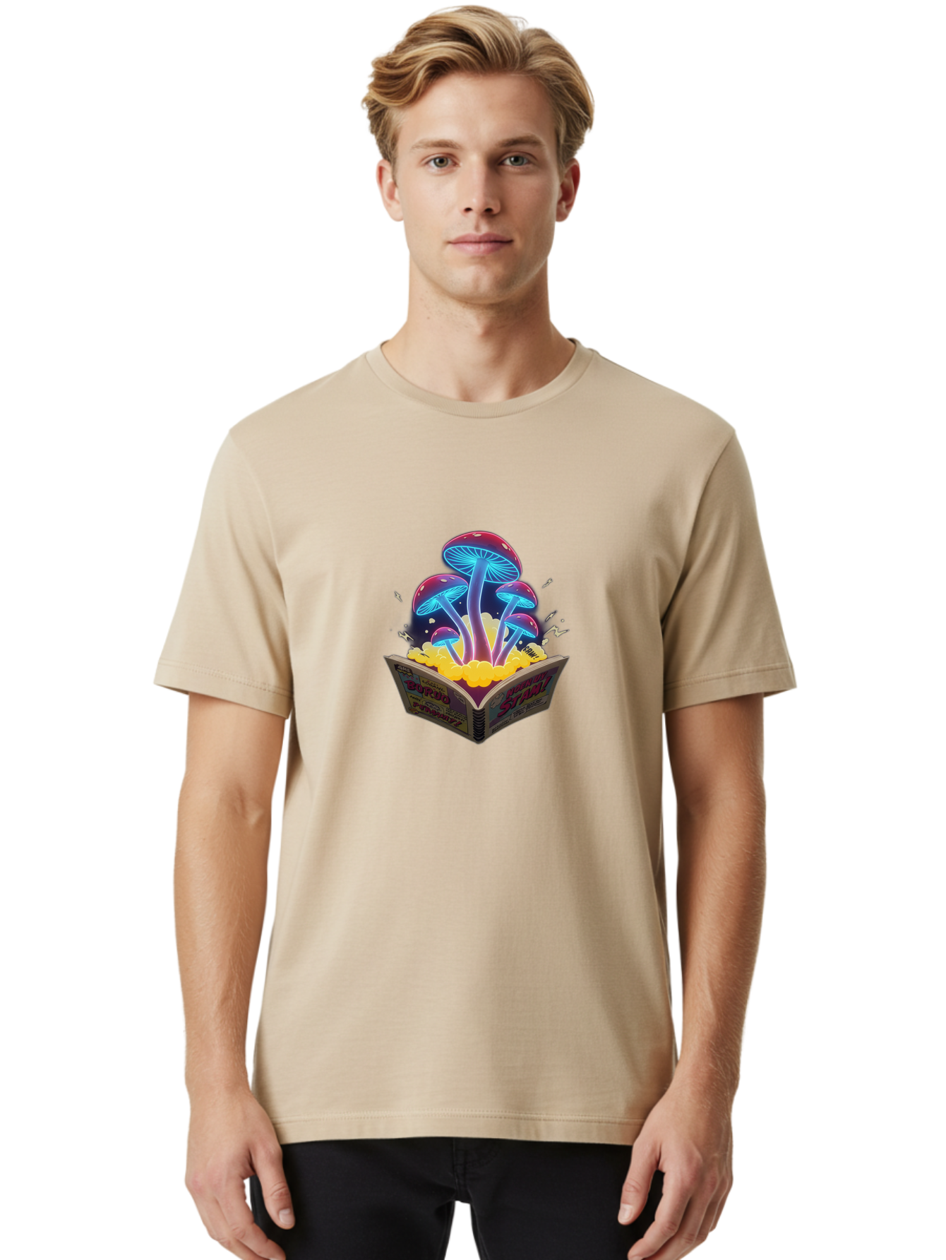 Shrooms Men'S Graphic Tee, 100% Cotton, Comfortable Casual Summer Wear, Machine Washable, Vintage Camera, Old Camera, Antique Camera, Black Camera, Classic Photography, Photography Equipment, Nostalgic Device, Film Camera, Camera Art Bah104