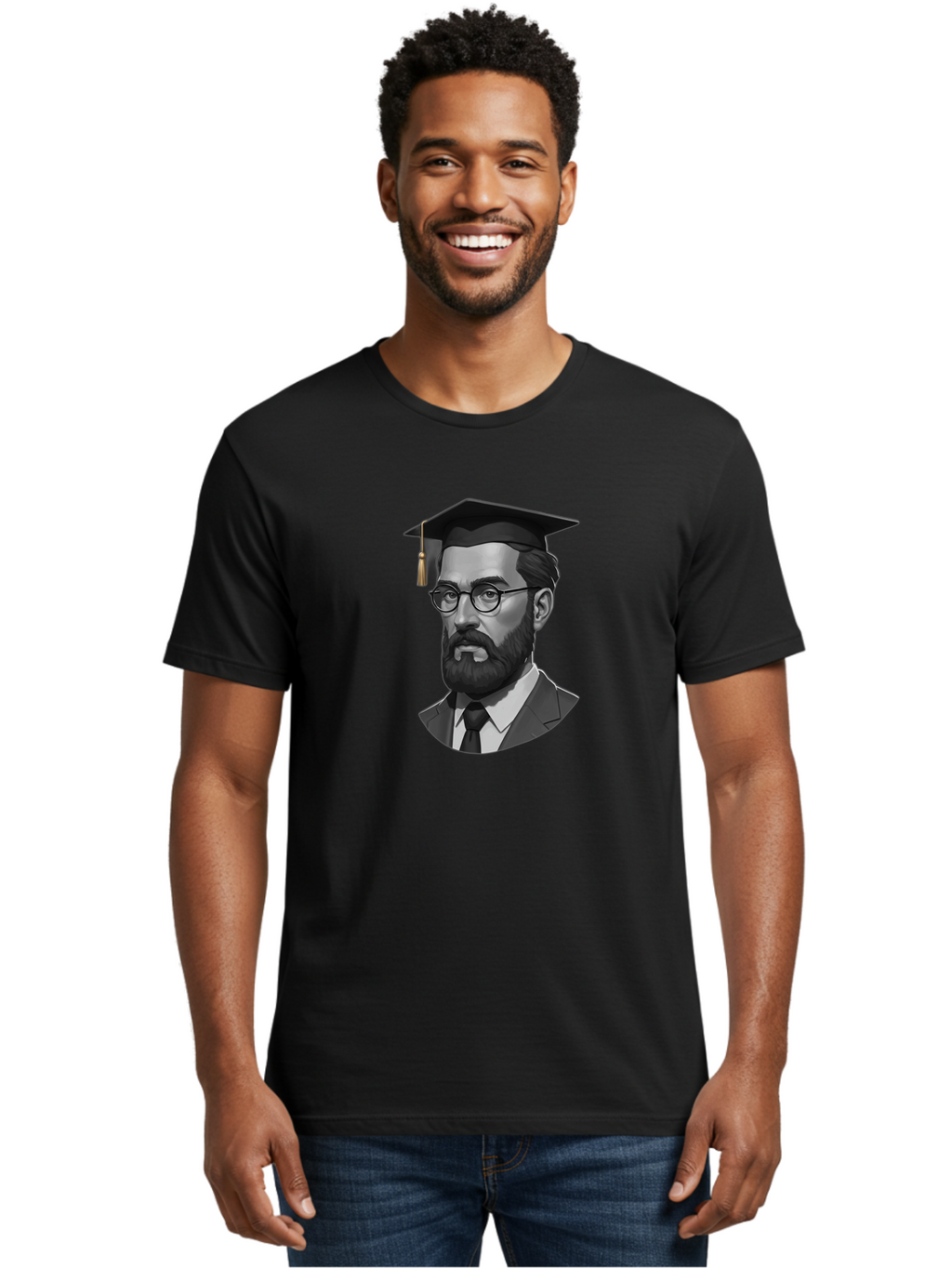 Sigmund-Freud-Graduate Men'S Graphic Tee, 100% Cotton, Comfortable Casual Summer Wear, Machine Washable, Vintage Camera, Old Camera, Antique Camera, Black Camera, Classic Photography, Photography Equipment, Nostalgic Device, Film Camera, Bah105