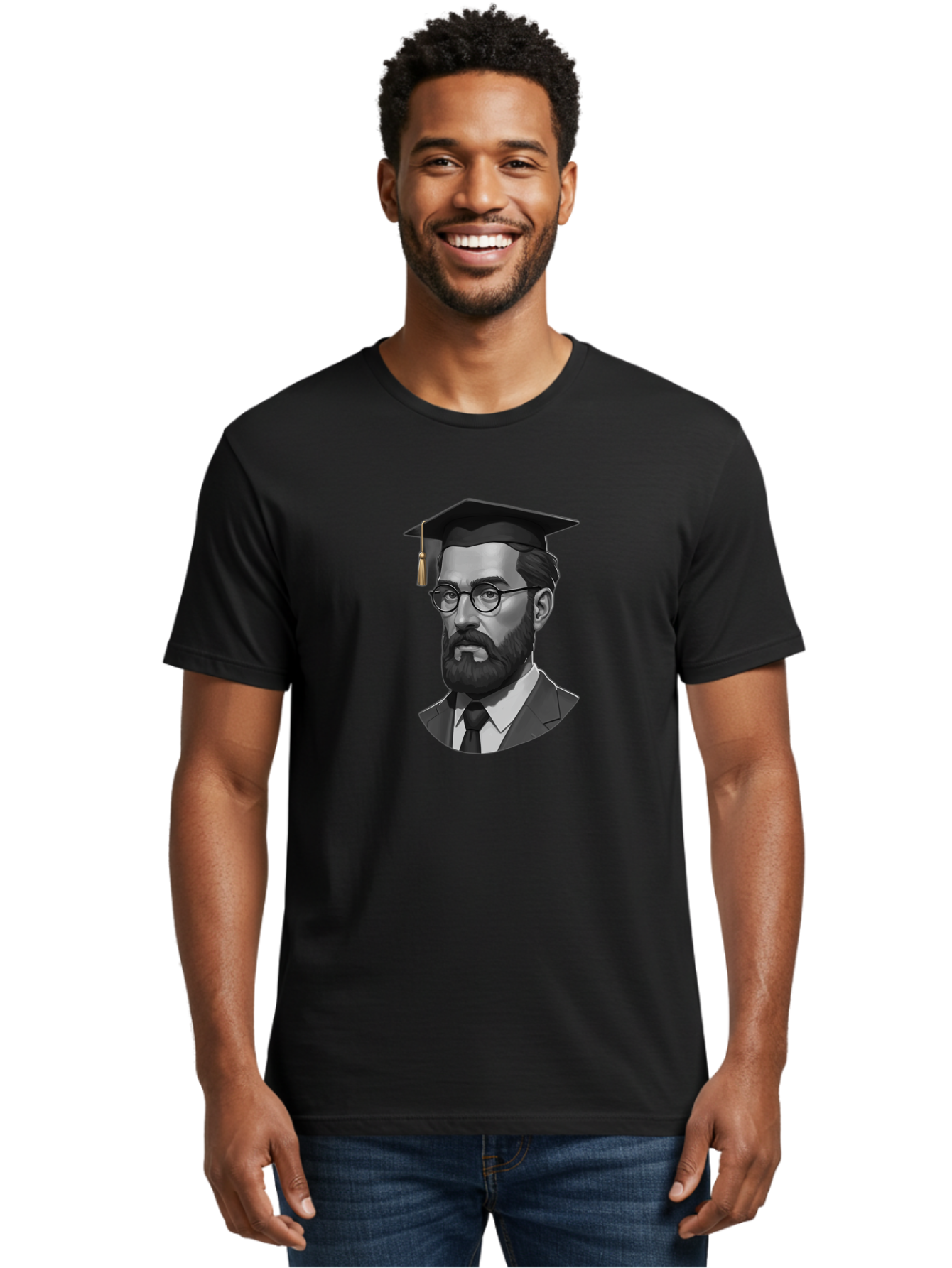 Sigmund-Freud-Graduate Men'S Graphic Tee, 100% Cotton, Comfortable Casual Summer Wear, Machine Washable, Vintage Camera, Old Camera, Antique Camera, Black Camera, Classic Photography, Photography Equipment, Nostalgic Device, Film Camera, Bah105