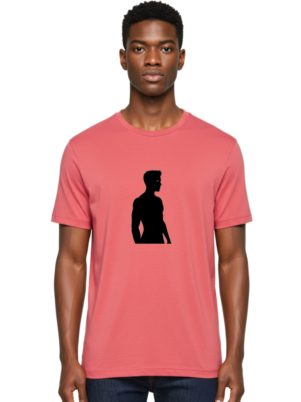 Silhouette-Male-Figure Men'S Graphic Tee, 100% Cotton, Comfortable Casual Summer Wear, Machine Washable, Vintage Camera, Old Camera, Antique Camera, Black Camera, Classic Photography, Photography Equipment, Nostalgic Device, Film Camera, Bah106