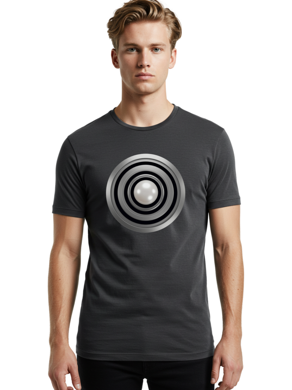 Silver-Ball-Bearing Men'S Graphic Tee, 100% Cotton, Comfortable Casual Summer Wear, Machine Washable, Vintage Camera, Old Camera, Antique Camera, Black Camera, Classic Photography, Photography Equipment, Nostalgic Device, Film Camera, Bah107