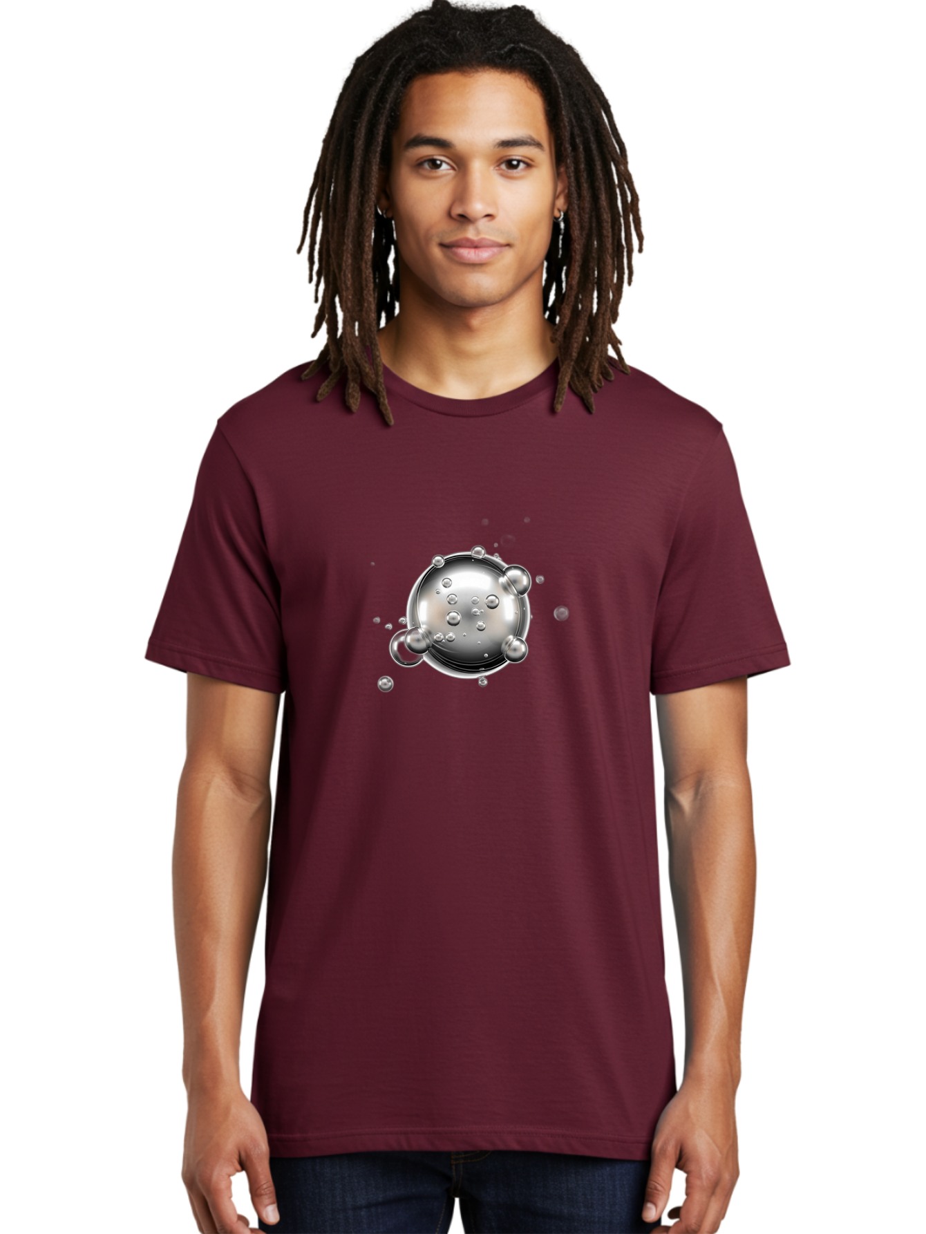 Silver-Bubbles Men'S Graphic Tee, 100% Cotton, Comfortable Casual Summer Wear, Machine Washable, Vintage Camera, Old Camera, Antique Camera, Black Camera, Classic Photography, Photography Equipment, Nostalgic Device, Film Camera, Camera Art Bah108