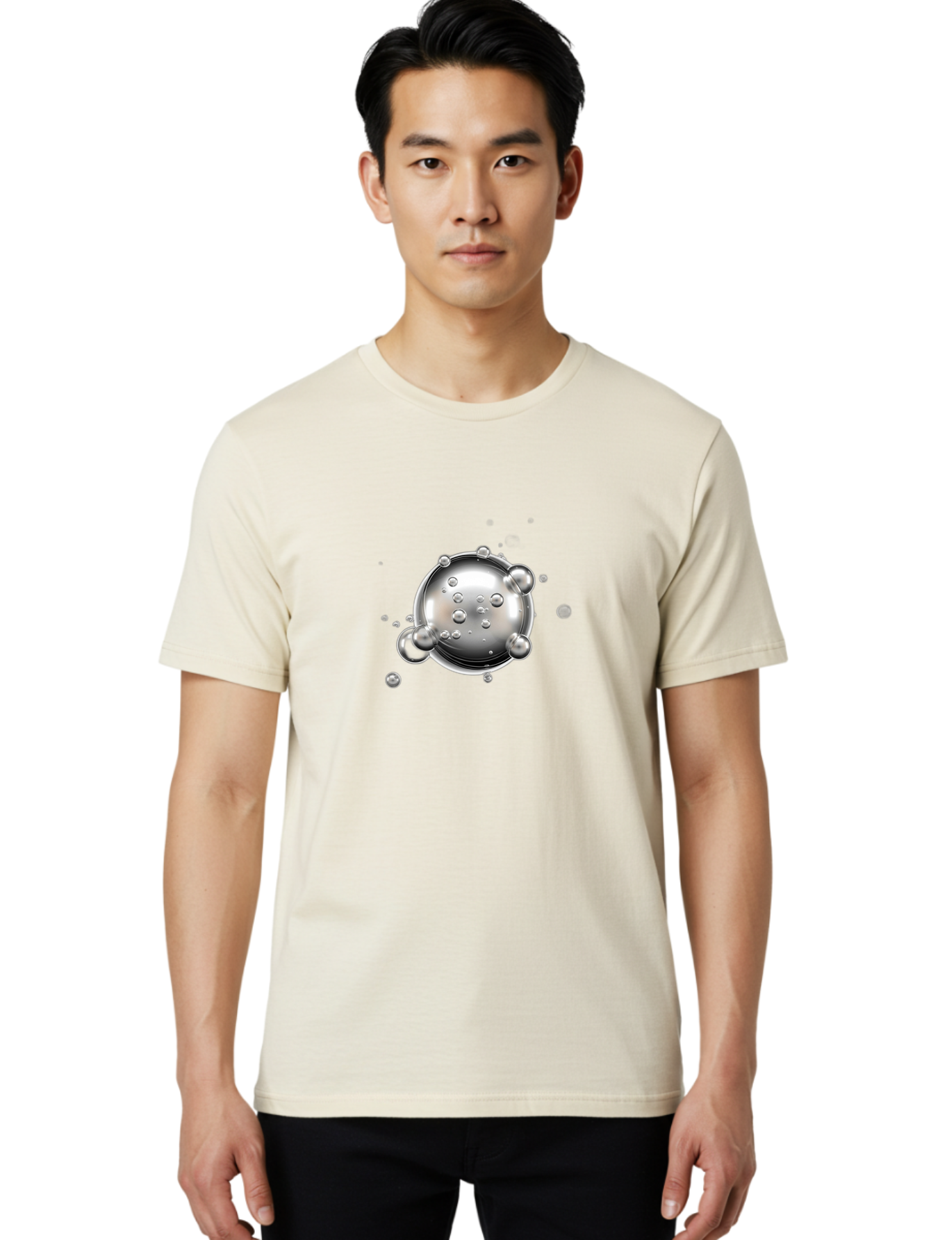 Silver-Bubbles Men'S Graphic Tee, 100% Cotton, Comfortable Casual Summer Wear, Machine Washable, Vintage Camera, Old Camera, Antique Camera, Black Camera, Classic Photography, Photography Equipment, Nostalgic Device, Film Camera, Camera Art Bah108