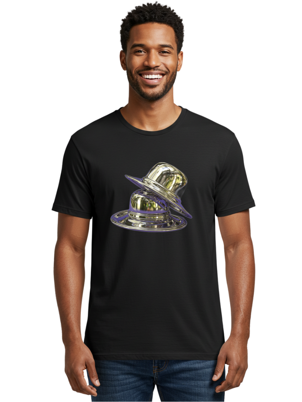 Silver-Plate-Hat Men'S Graphic Tee, 100% Cotton, Comfortable Casual Summer Wear, Machine Washable, Vintage Camera, Old Camera, Antique Camera, Black Camera, Classic Photography, Photography Equipment, Nostalgic Device, Film Camera, Camera Art Bah115