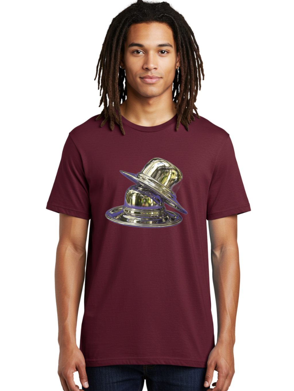 Silver-Plate-Hat Men'S Graphic Tee, 100% Cotton, Comfortable Casual Summer Wear, Machine Washable, Vintage Camera, Old Camera, Antique Camera, Black Camera, Classic Photography, Photography Equipment, Nostalgic Device, Film Camera, Camera Art Bah115
