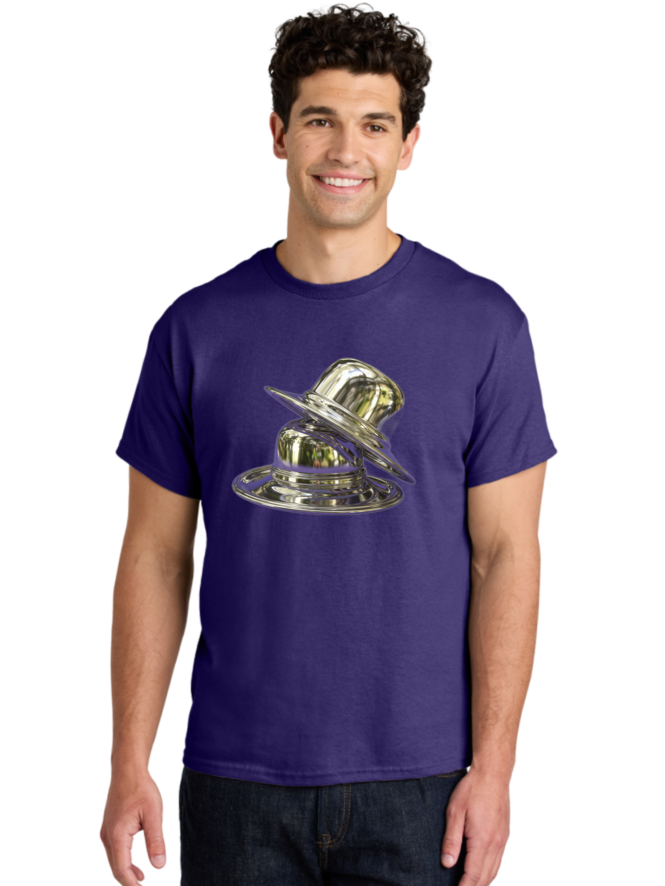 Silver-Plate-Hat Men'S Graphic Tee, 100% Cotton, Comfortable Casual Summer Wear, Machine Washable, Vintage Camera, Old Camera, Antique Camera, Black Camera, Classic Photography, Photography Equipment, Nostalgic Device, Film Camera, Camera Art Bah115