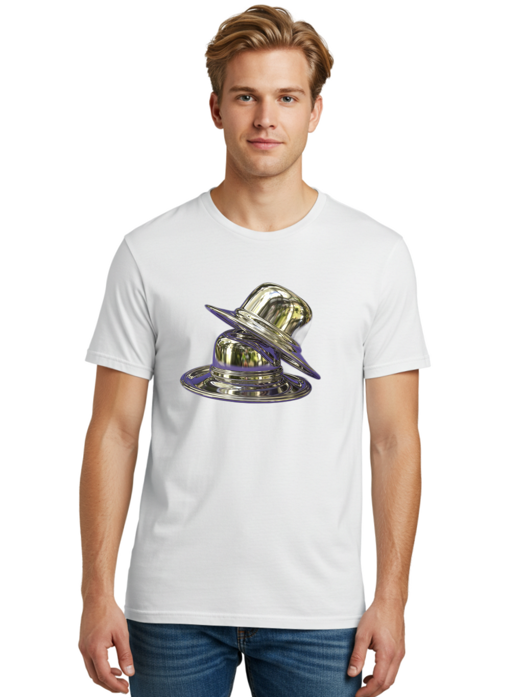 Silver-Plate-Hat Men'S Graphic Tee, 100% Cotton, Comfortable Casual Summer Wear, Machine Washable, Vintage Camera, Old Camera, Antique Camera, Black Camera, Classic Photography, Photography Equipment, Nostalgic Device, Film Camera, Camera Art Bah115