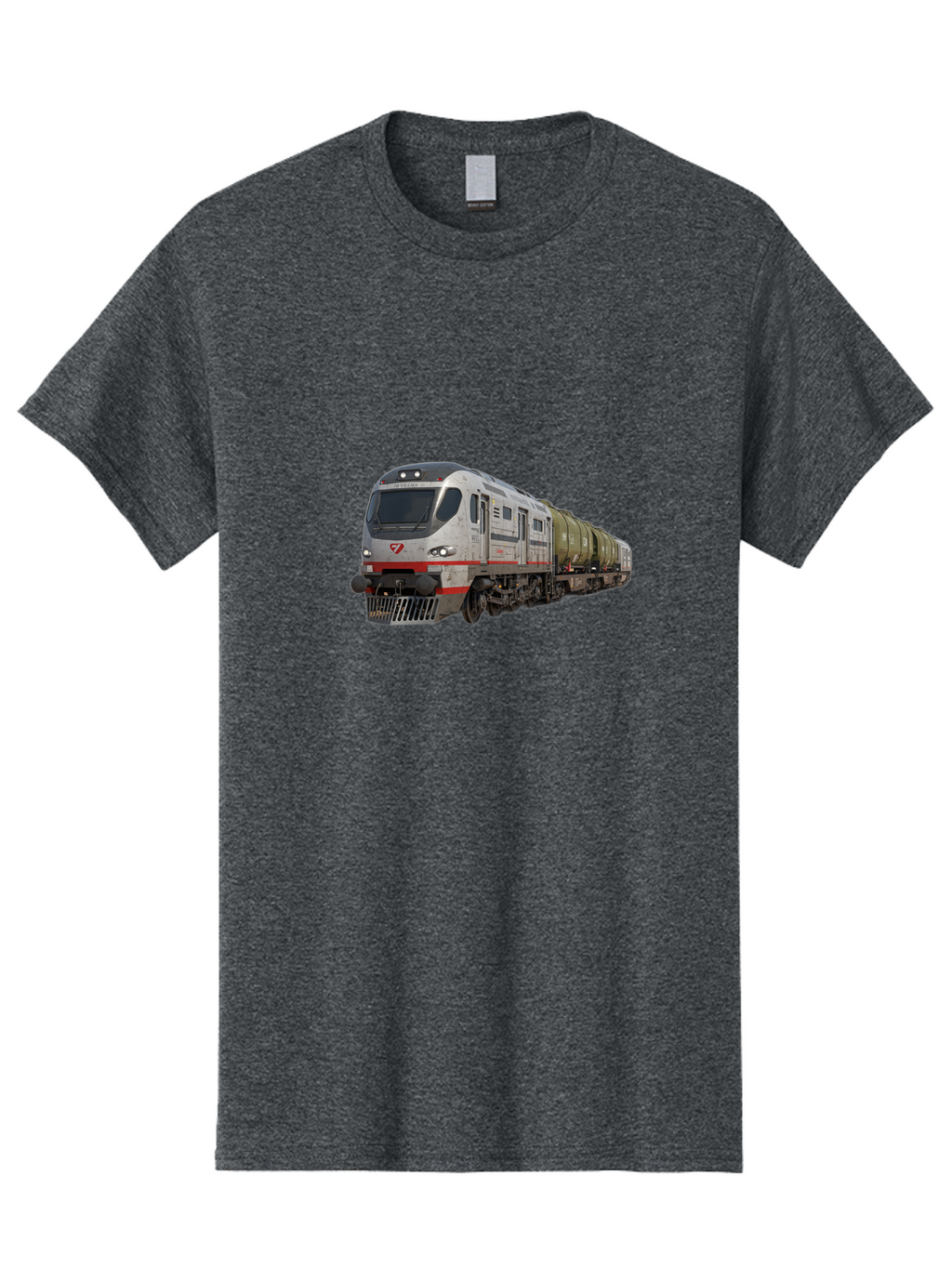 Silver-Train-With-Tank-Cars Men'S Graphic Tee, 100% Cotton, Comfortable Casual Summer Wear, Machine Washable, Vintage Camera, Old Camera, Antique Camera, Black Camera, Classic Photography, Photography Equipment, Nostalgic Device, Film Camera, Bah120