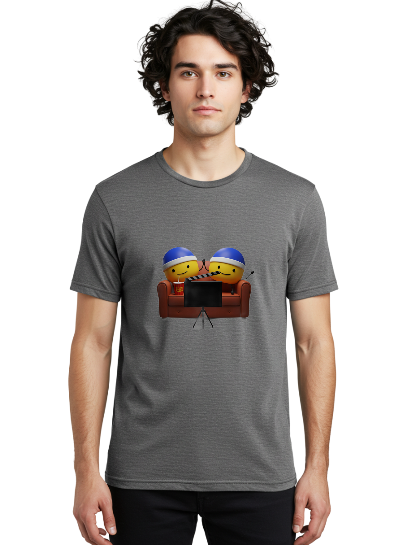 Smiley-Couple Men'S Graphic Tee, 100% Cotton, Comfortable Casual Summer Wear, Machine Washable, Vintage Camera, Old Camera, Antique Camera, Black Camera, Classic Photography, Photography Equipment, Nostalgic Device, Film Camera, Camera Art Bah125