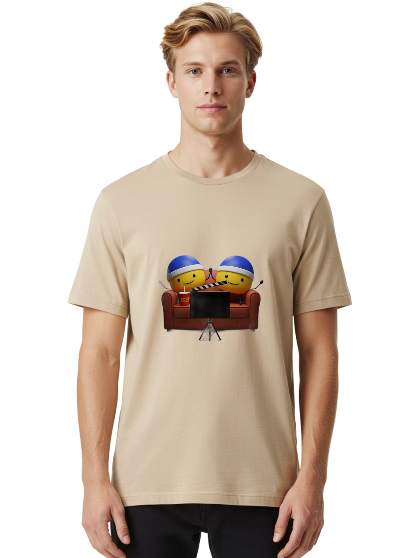 Smiley-Couple Men'S Graphic Tee, 100% Cotton, Comfortable Casual Summer Wear, Machine Washable, Vintage Camera, Old Camera, Antique Camera, Black Camera, Classic Photography, Photography Equipment, Nostalgic Device, Film Camera, Camera Art Bah125
